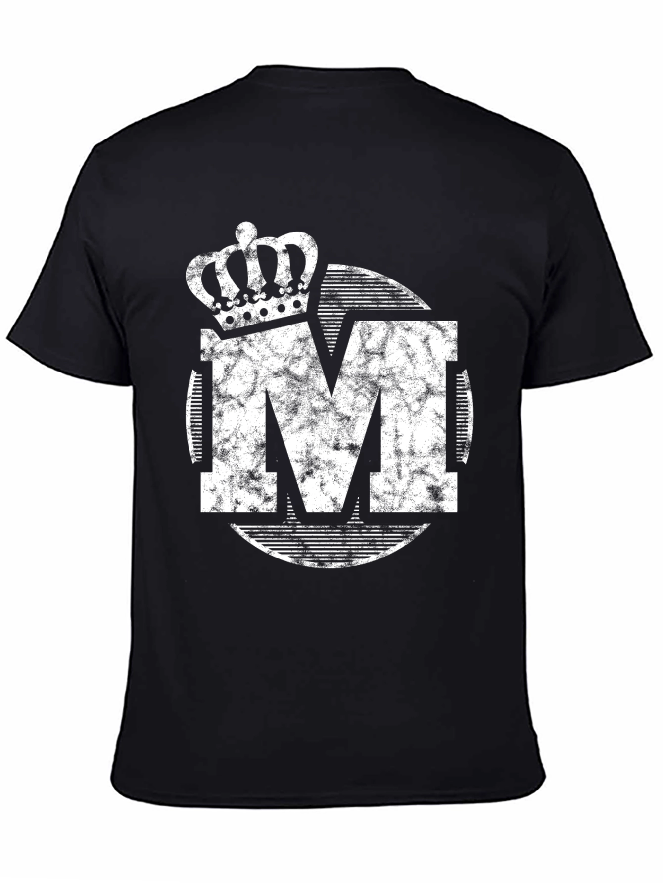 Black King M Crown Graphic Tee - Distressed Print view 4