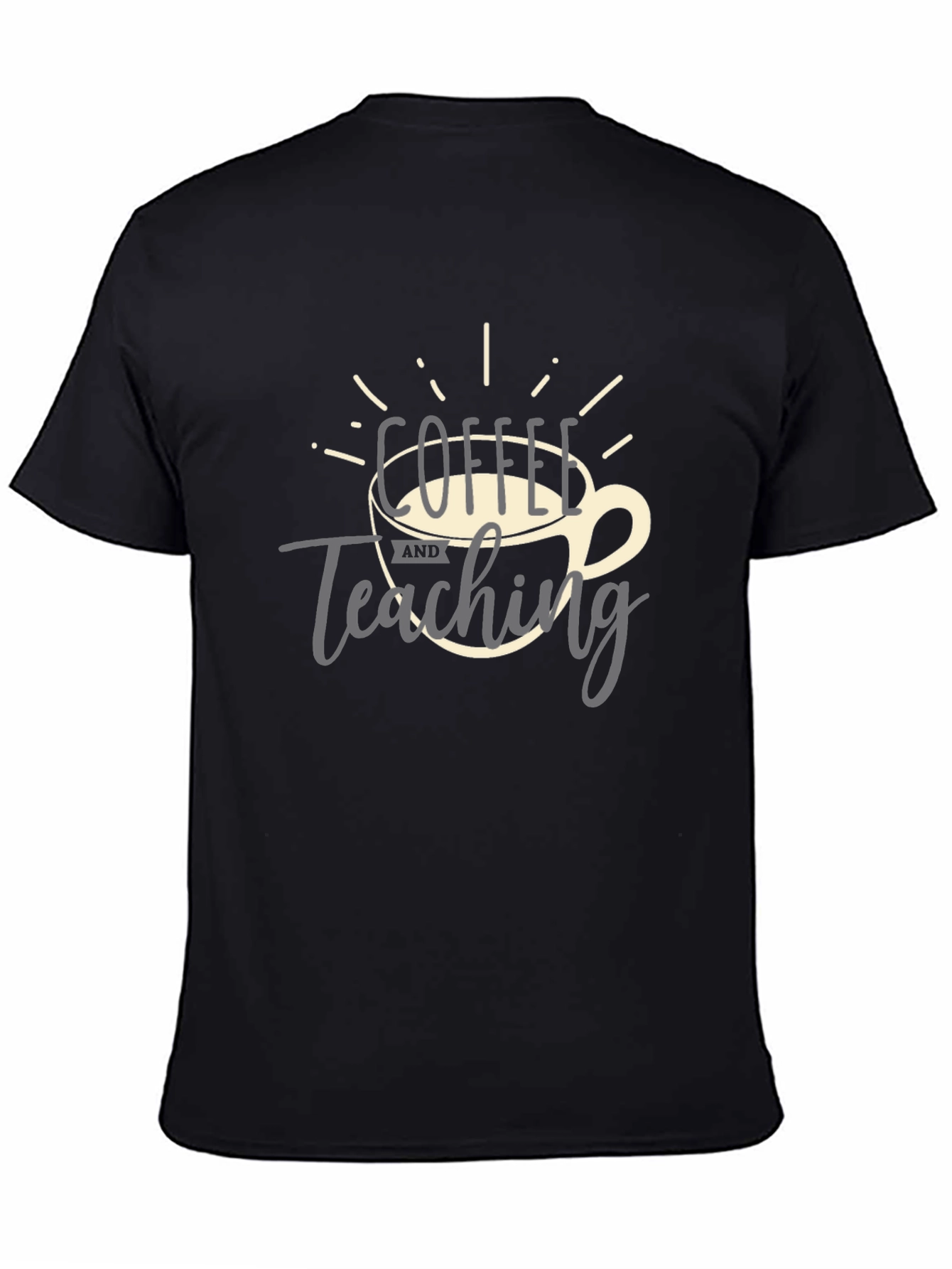 Black Coffee and Teaching Graphic Tee - Teacher Gift Idea view 4