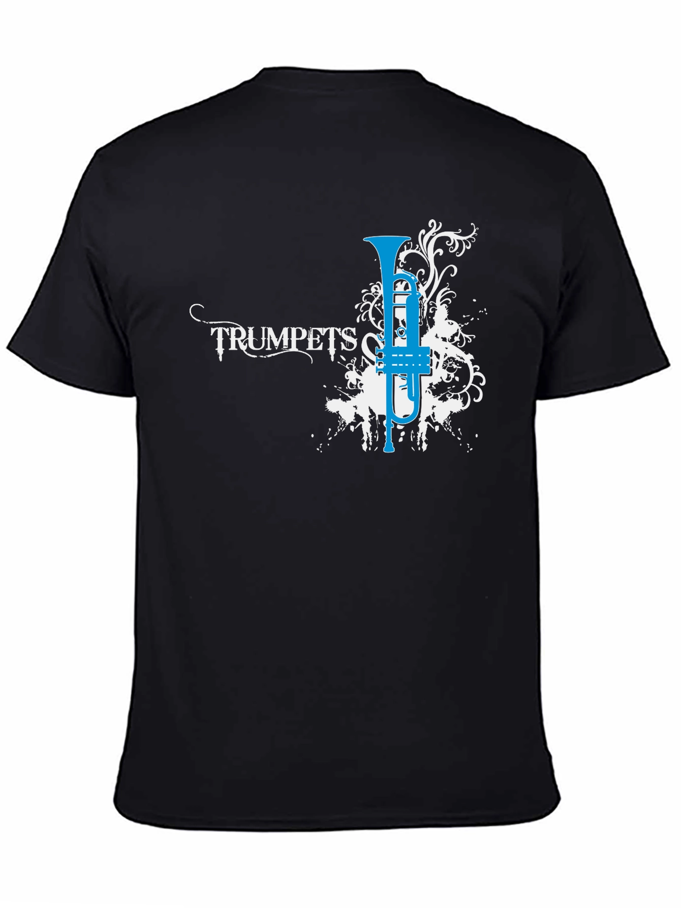 Black Trumpets Graphic Tee - Music Lover's T-Shirt view 4