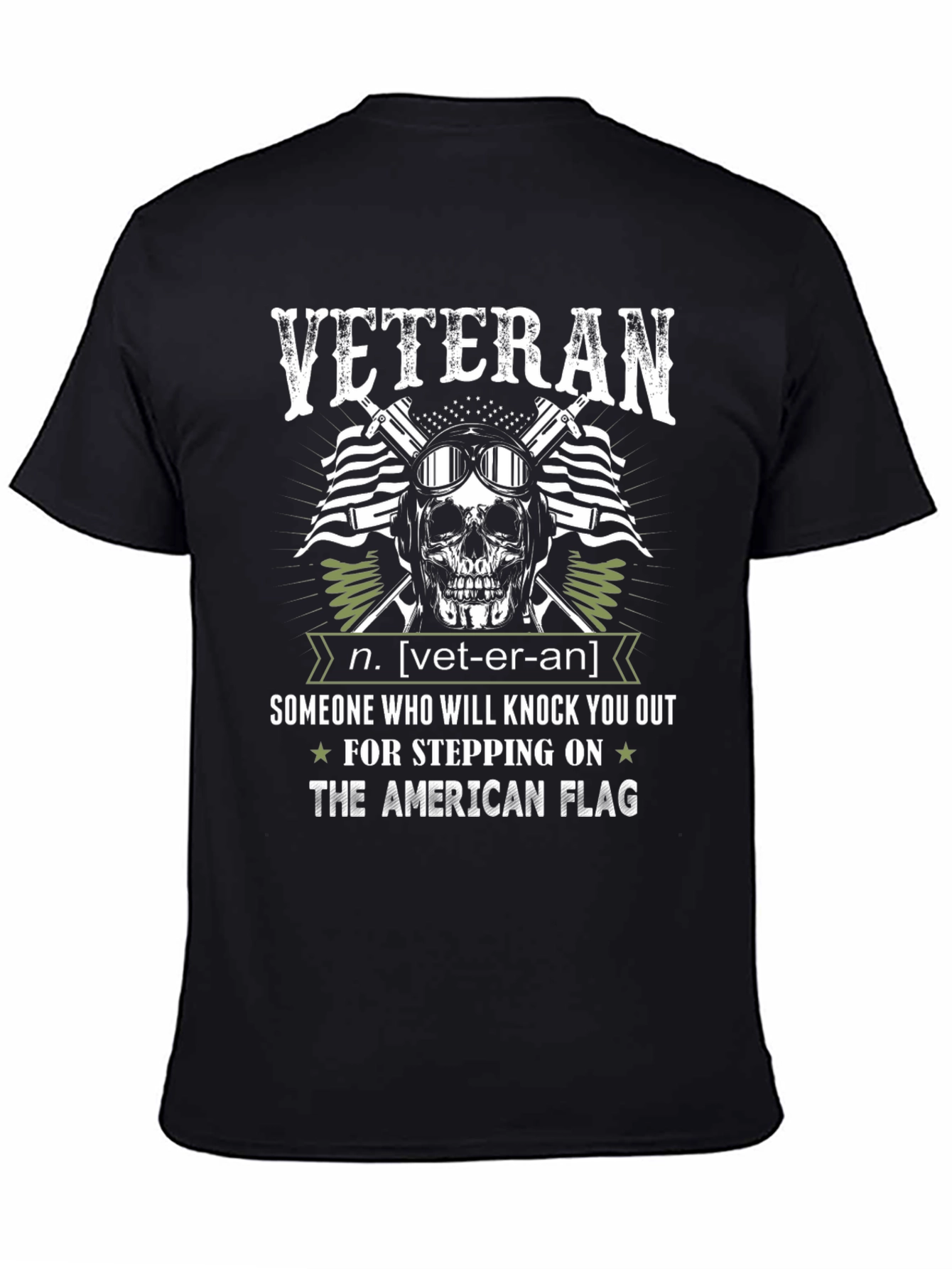 Black Veteran Definition Graphic T-Shirt view 4