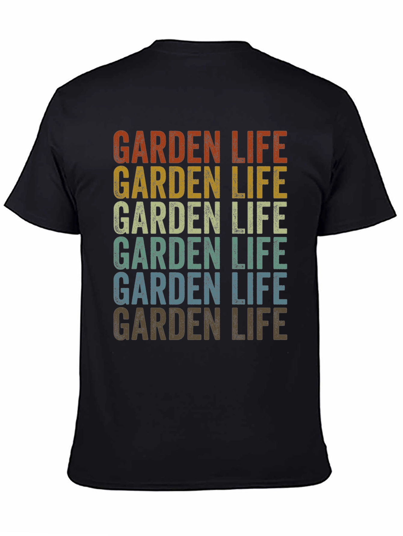 Black Vintage Garden Life Graphic Tee - Retro Style view 4