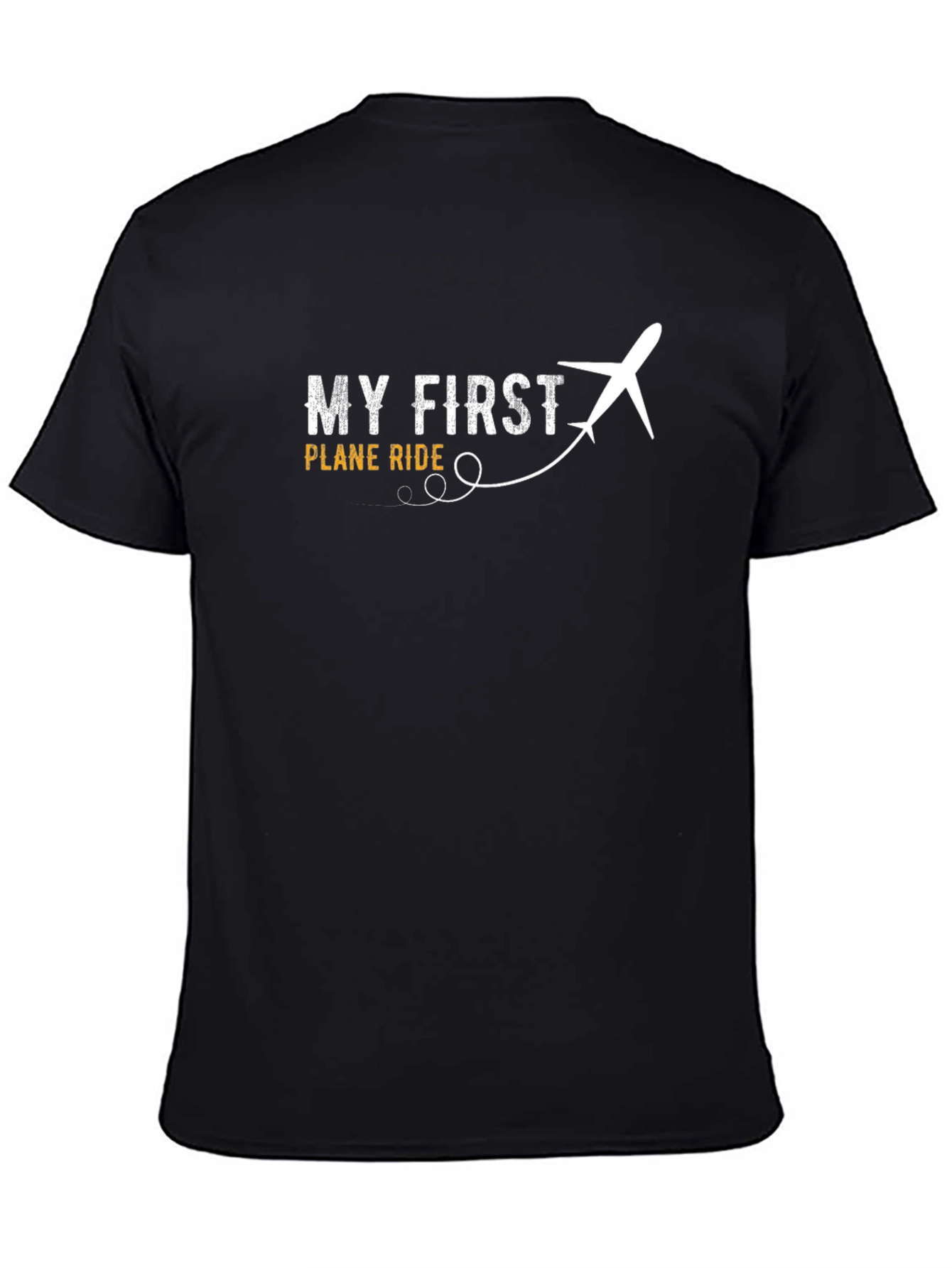 Black My First Plane Ride Graphic T-Shirt view 4