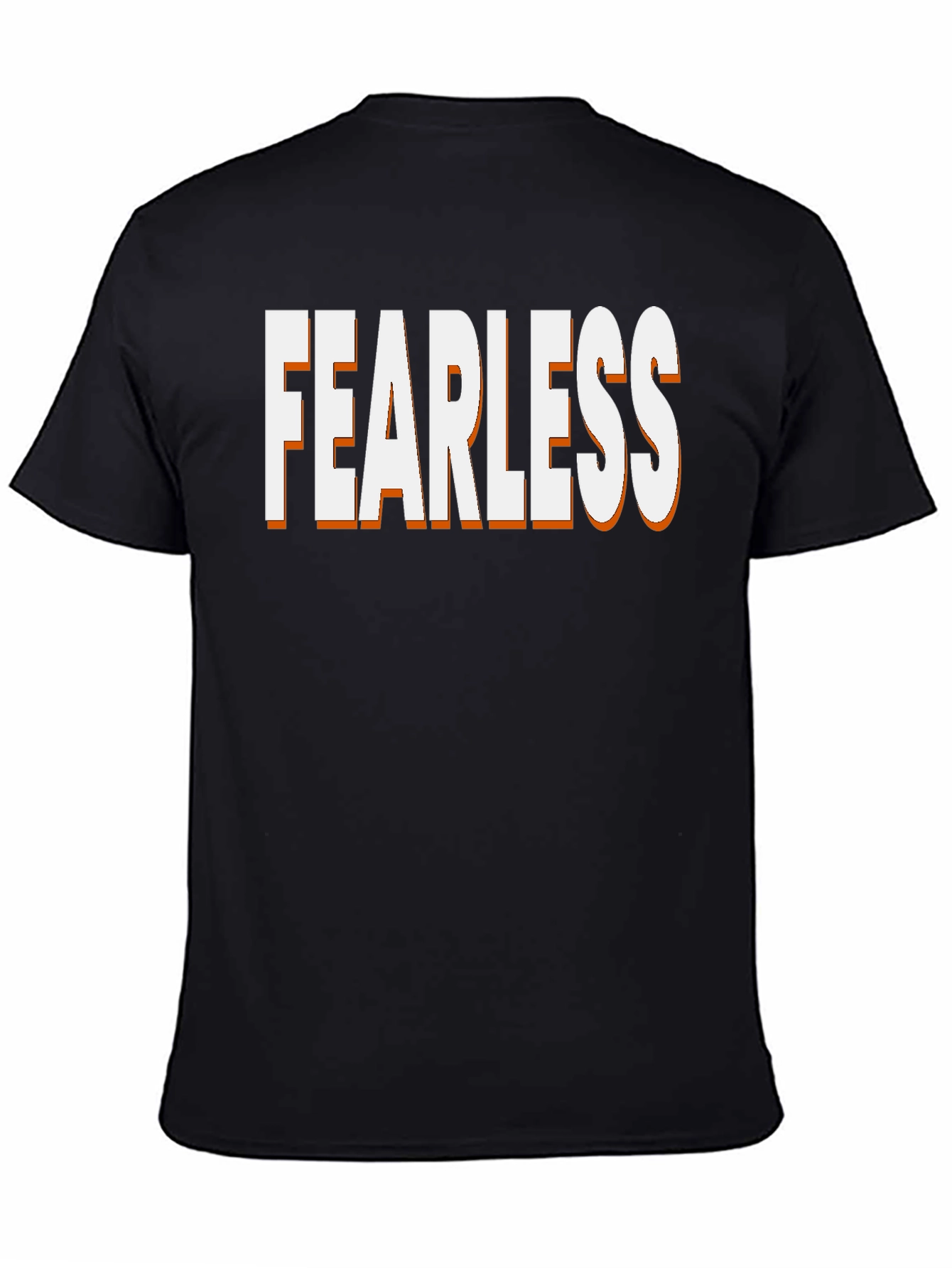 Black Fearless Graphic Tee - Bold Statement Shirt view 4