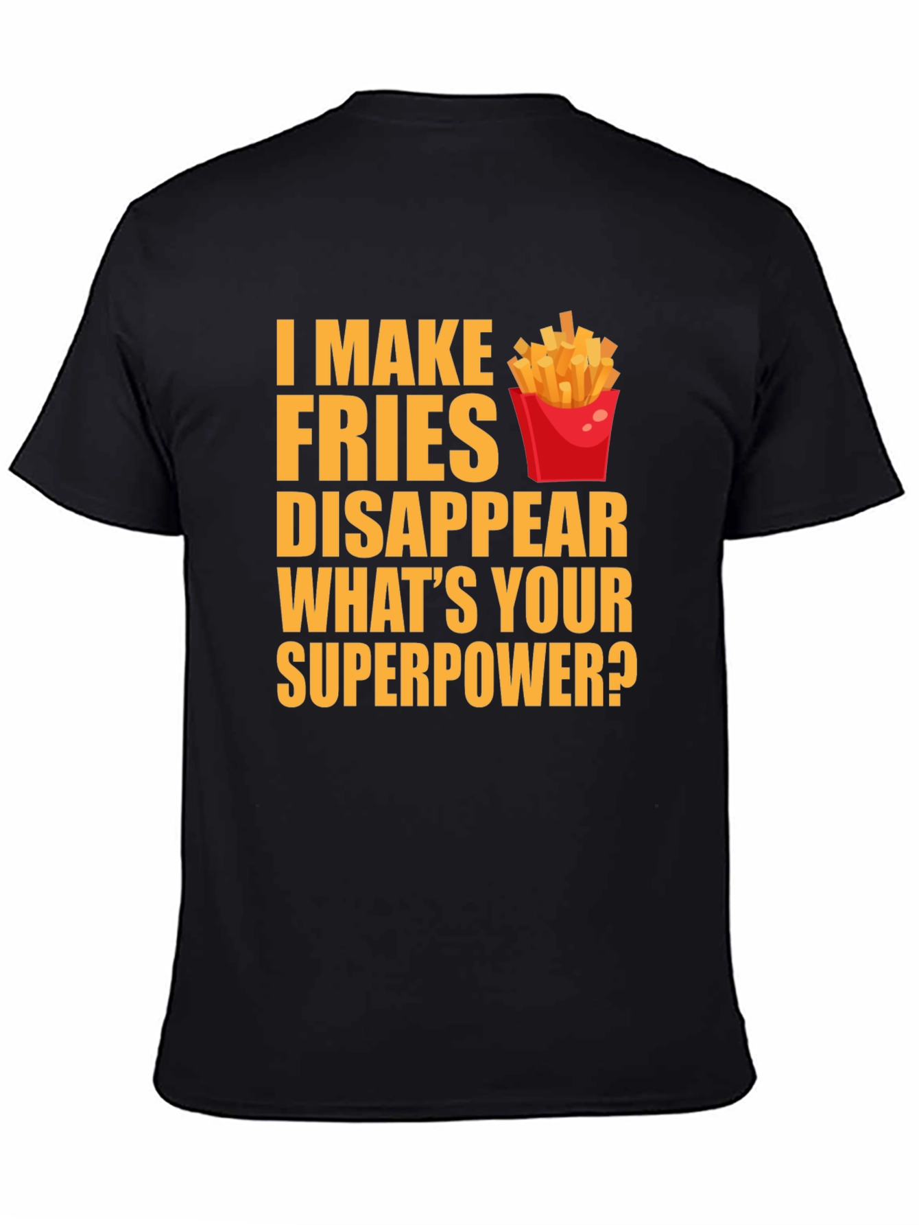 Black Fries Superpower T-Shirt view 4
