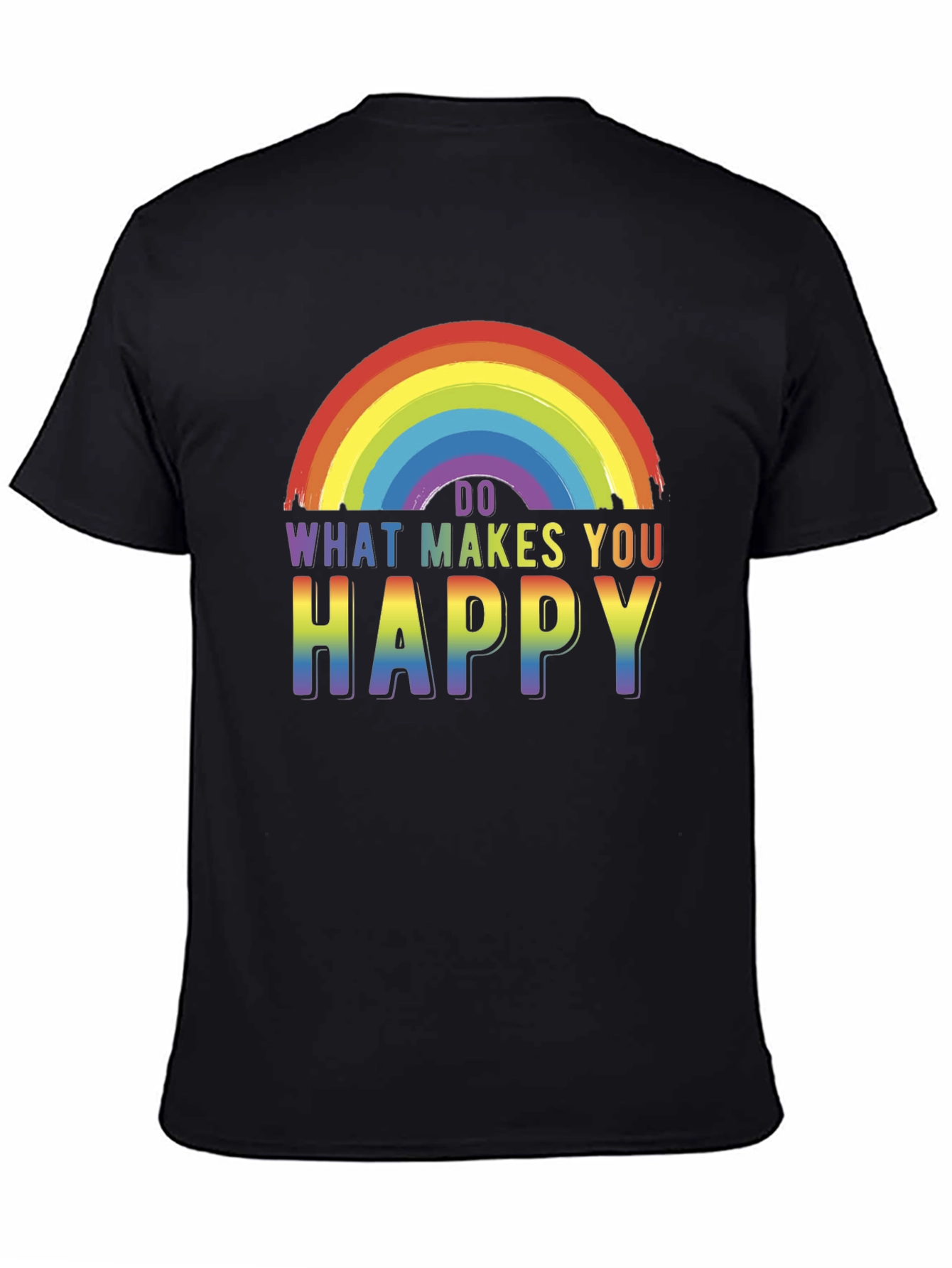 Black Rainbow 'Do What Makes You Happy' Black Tee view 4