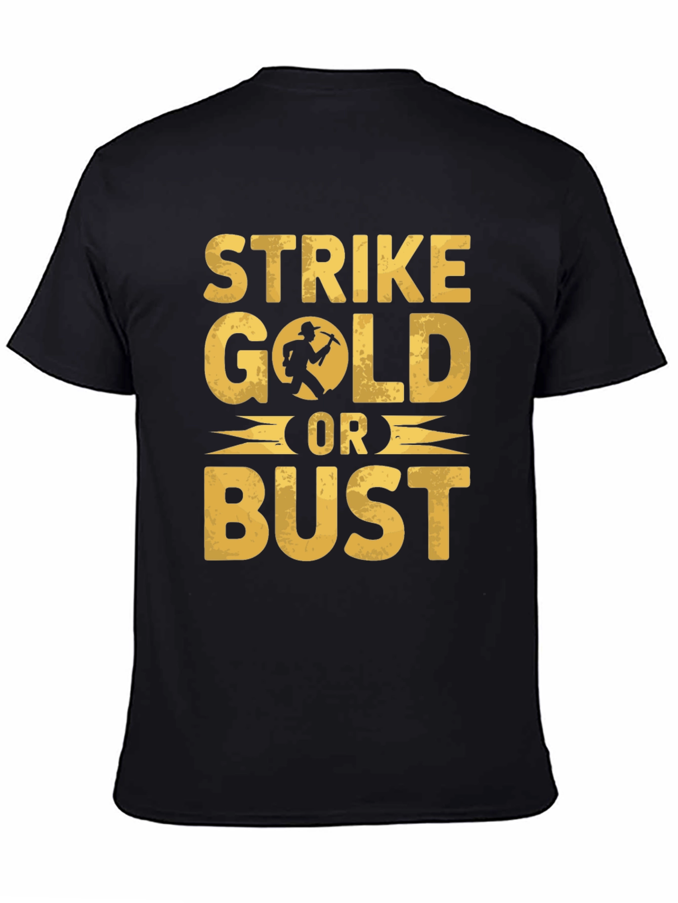 Black Strike Gold T-Shirt - Gold Rush Graphic Tee view 4