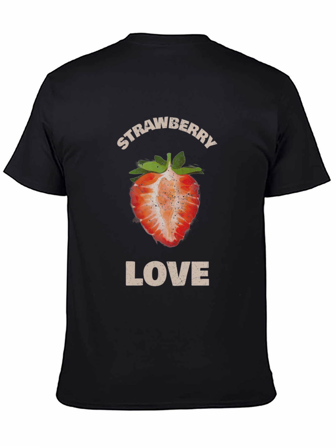 Black Strawberry Love Graphic T-Shirt - Stylish Fruit Tee view 4