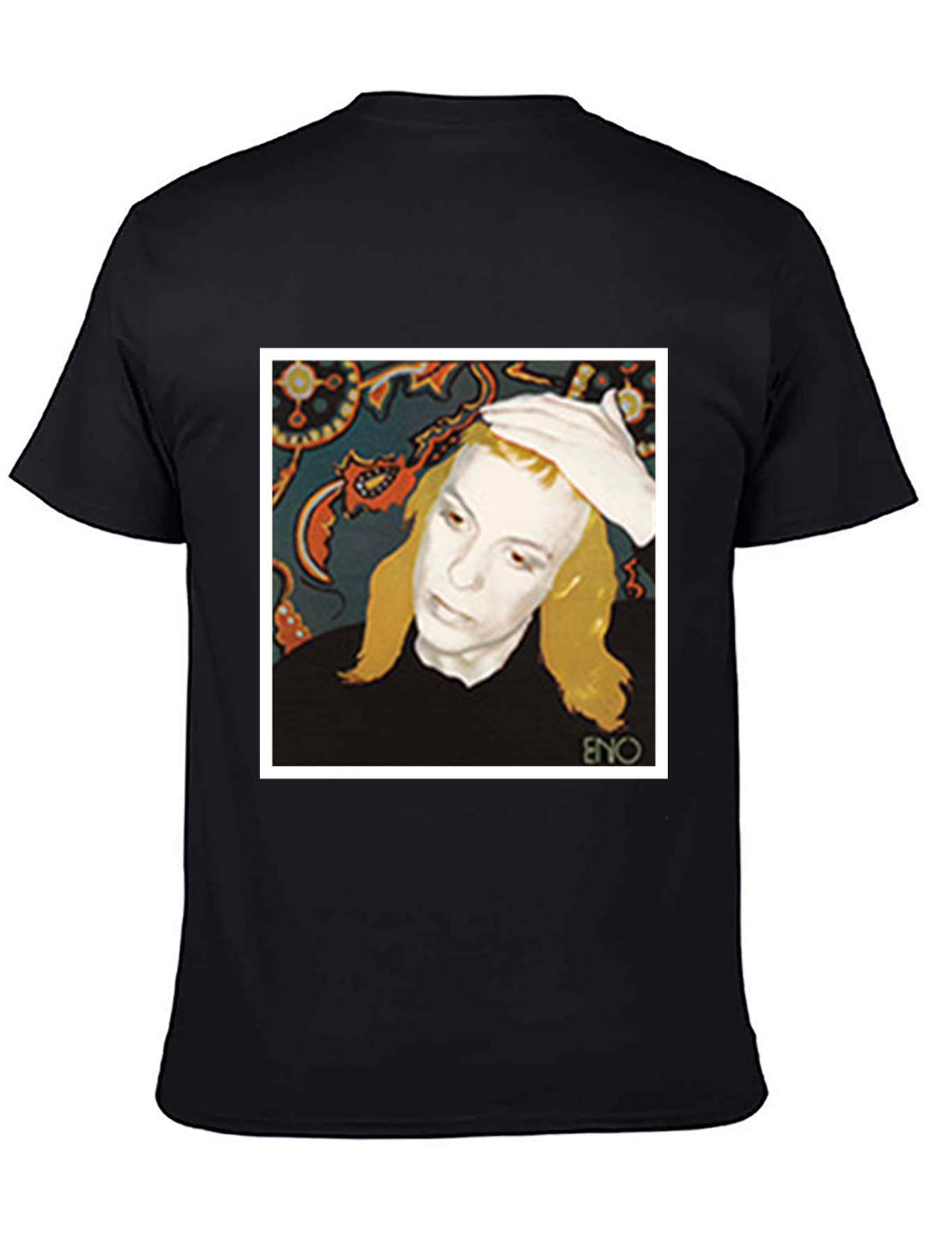 Eno Album Cover T-Shirt - Black Graphic Tee - 4
