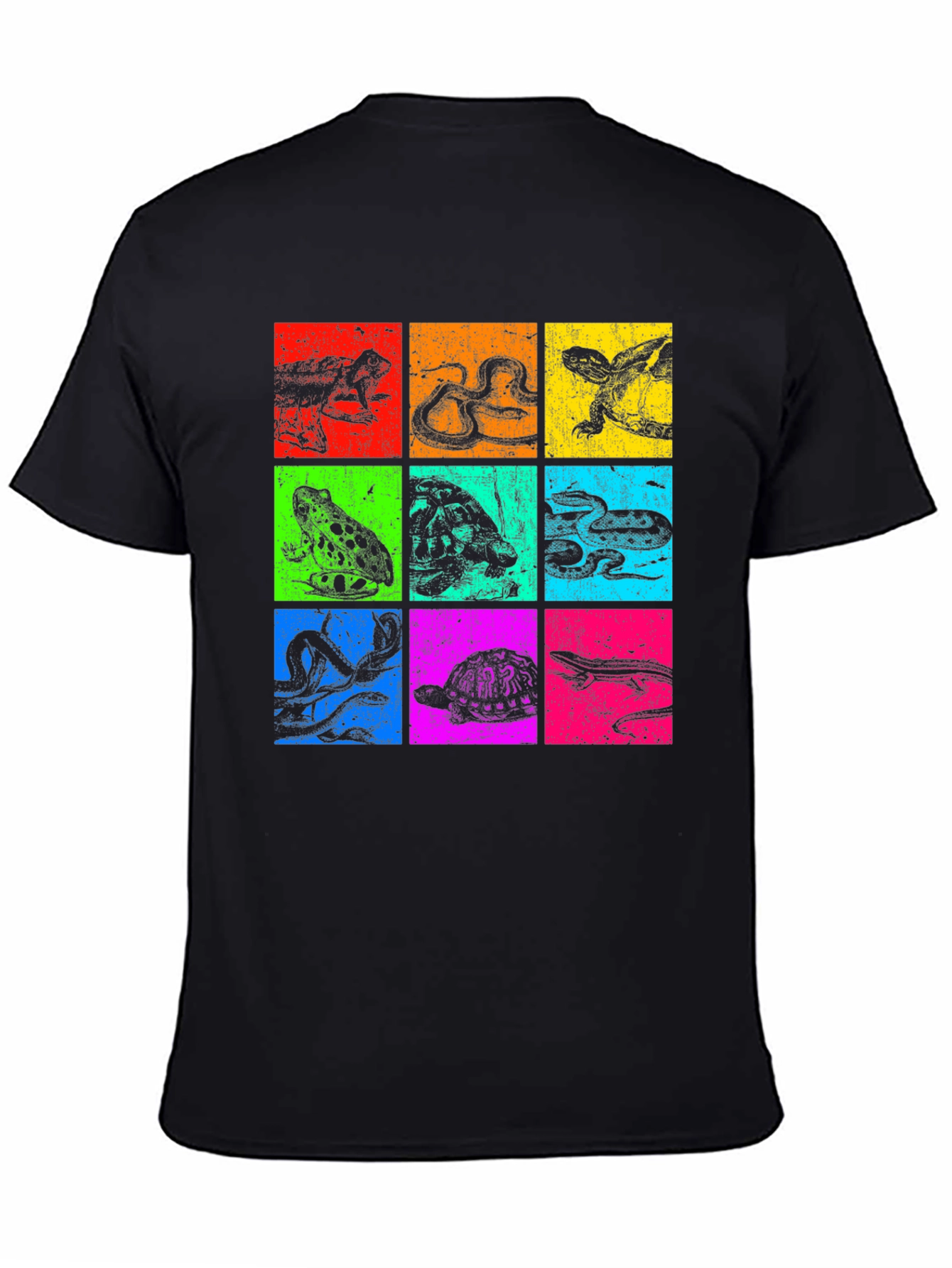 Black Reptile Pop Art Graphic T-Shirt view 4
