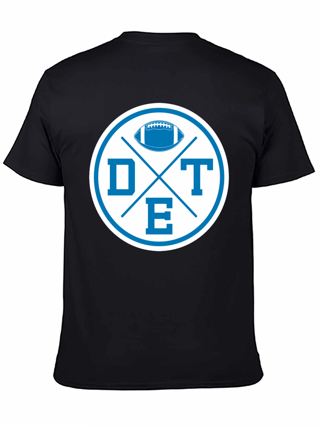 Black DTE Football Graphic Tee - Classic Sports Style view 4