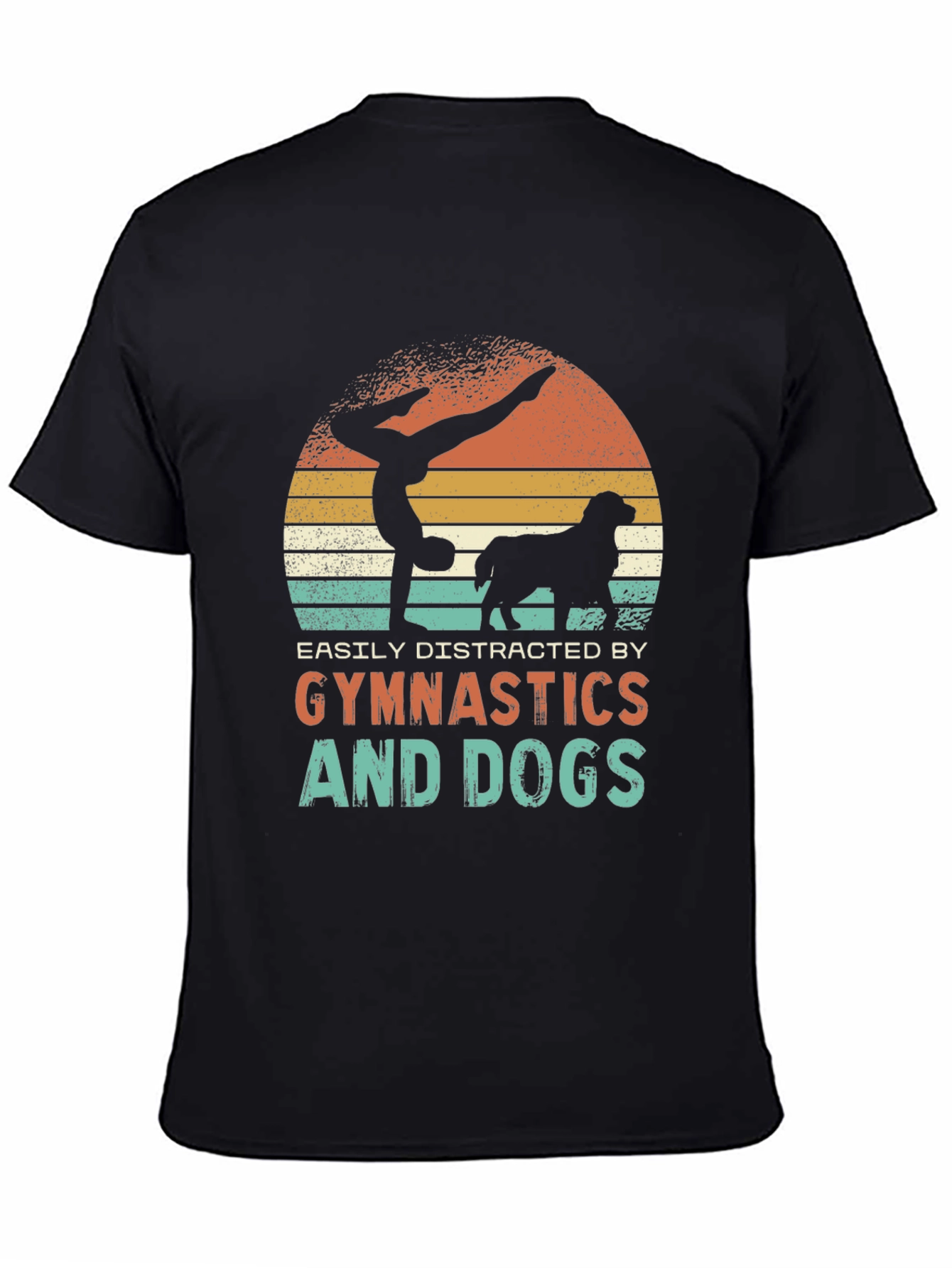 Black Gymnastics and Dogs T-Shirt view 4