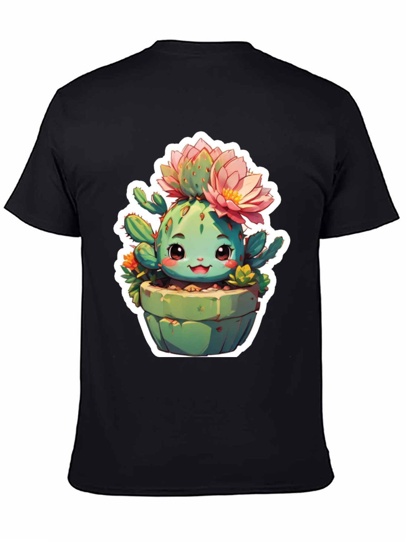 Black Cute Cactus Tee view 4