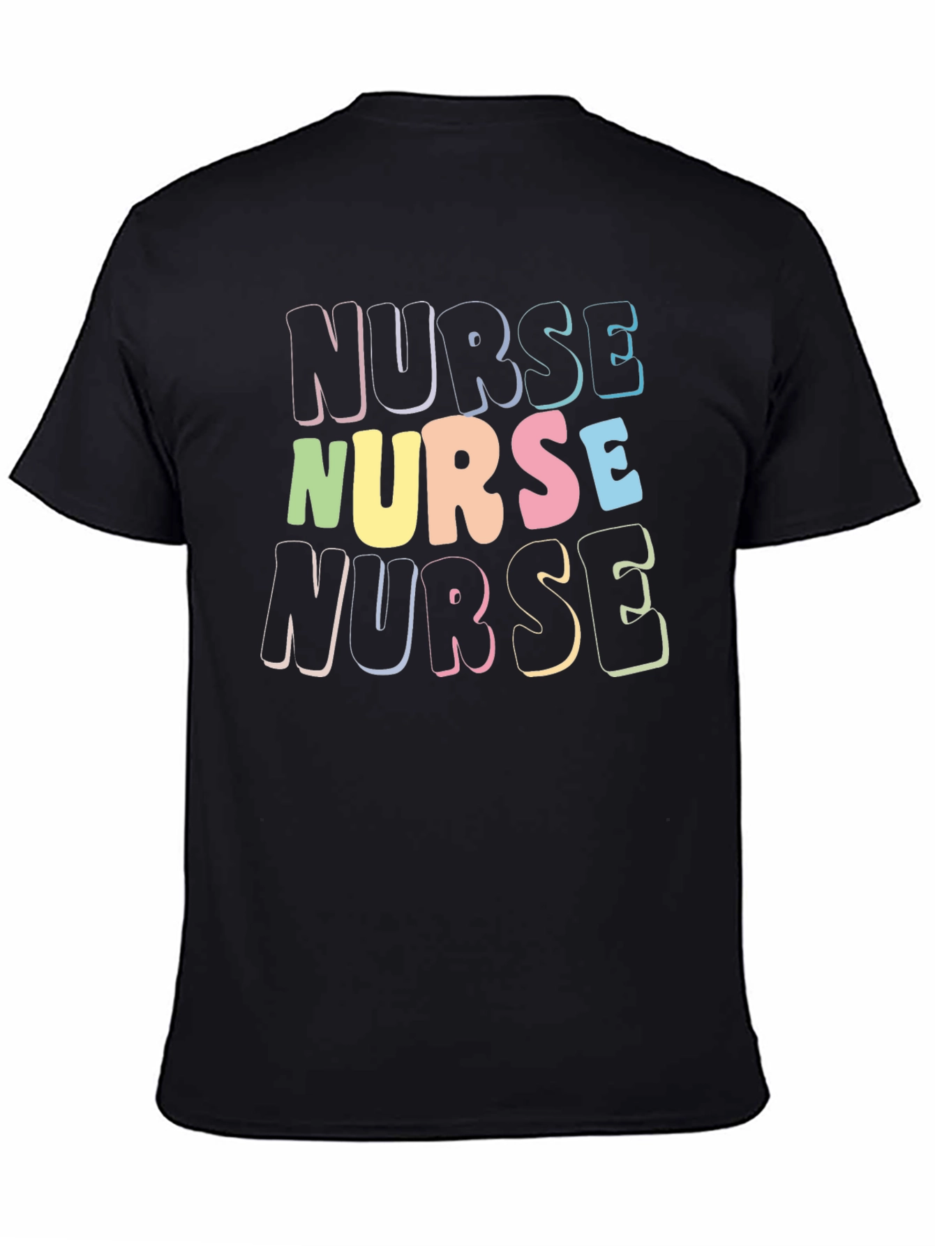 Black Nurse T-Shirt - Colorful & Comfortable view 4