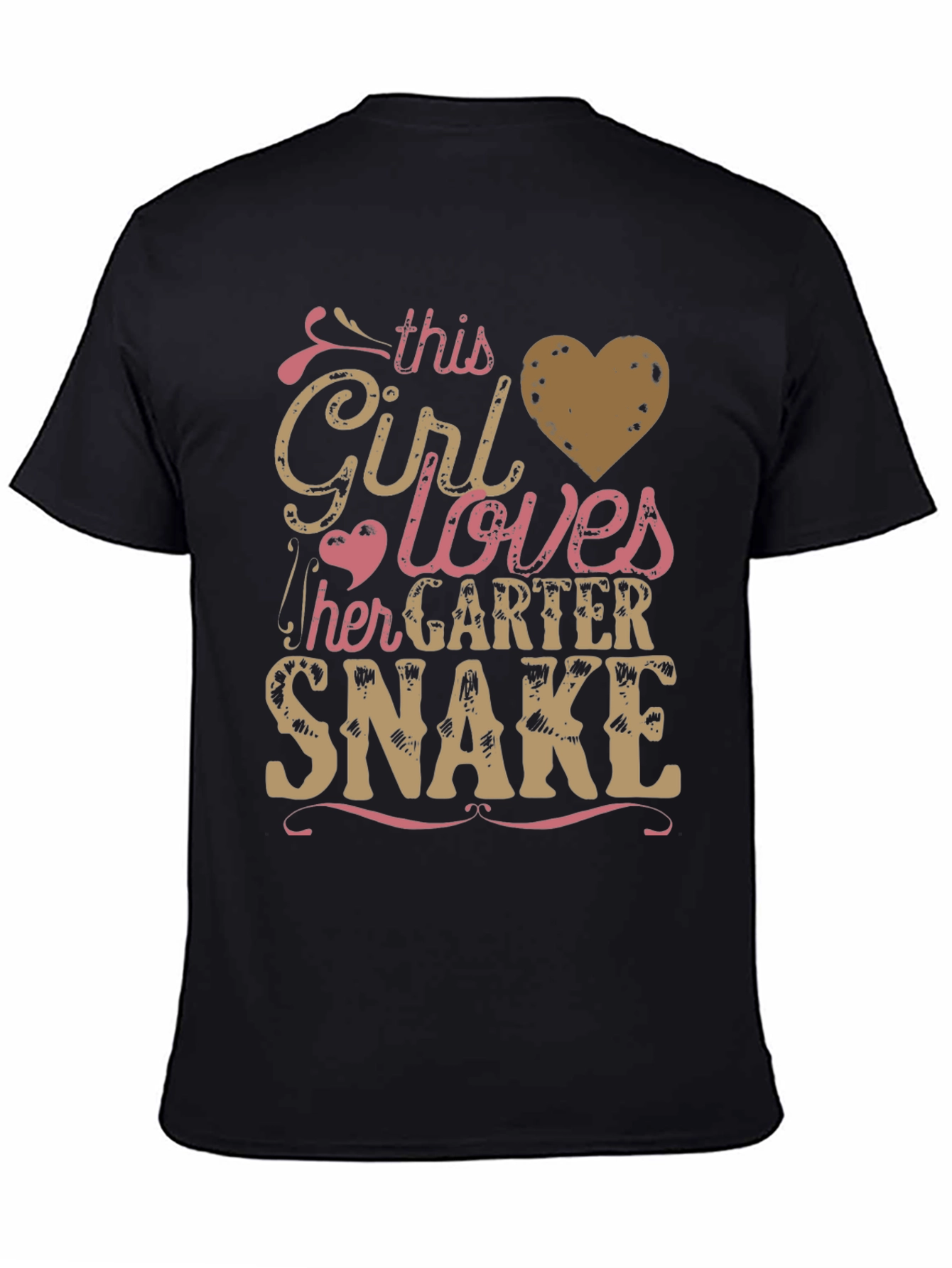 Black Girl Loves Garter Snake Graphic Tee - Novelty Animal T-Shirt view 4