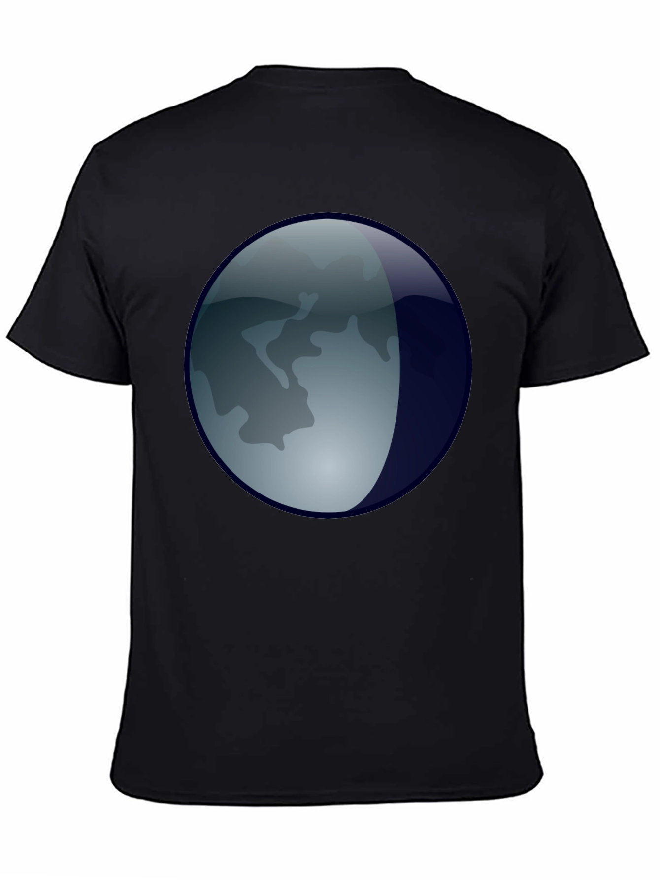 Black Lunar Orb T-Shirt - Black Graphic Tee view 4