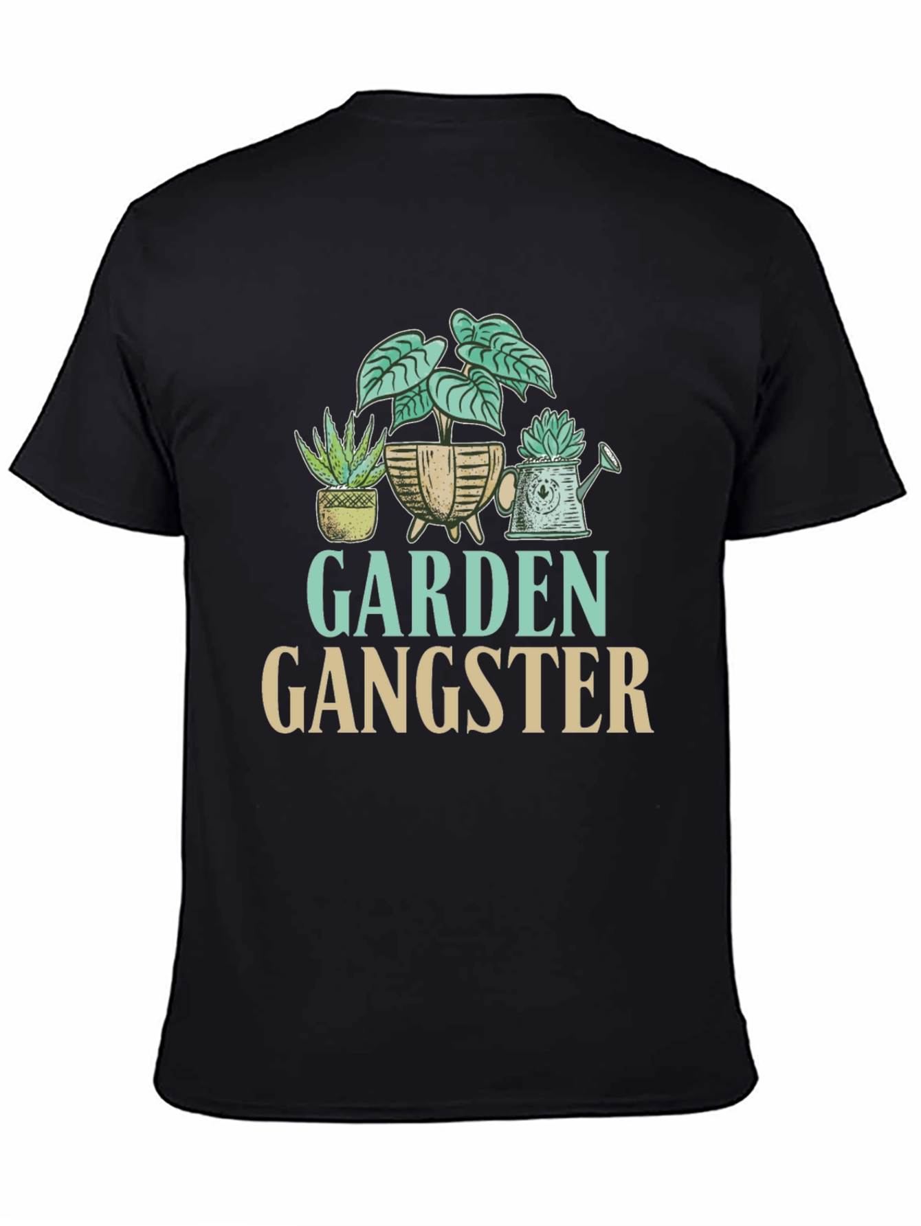 Black Garden Gangster Graphic T-Shirt view 4