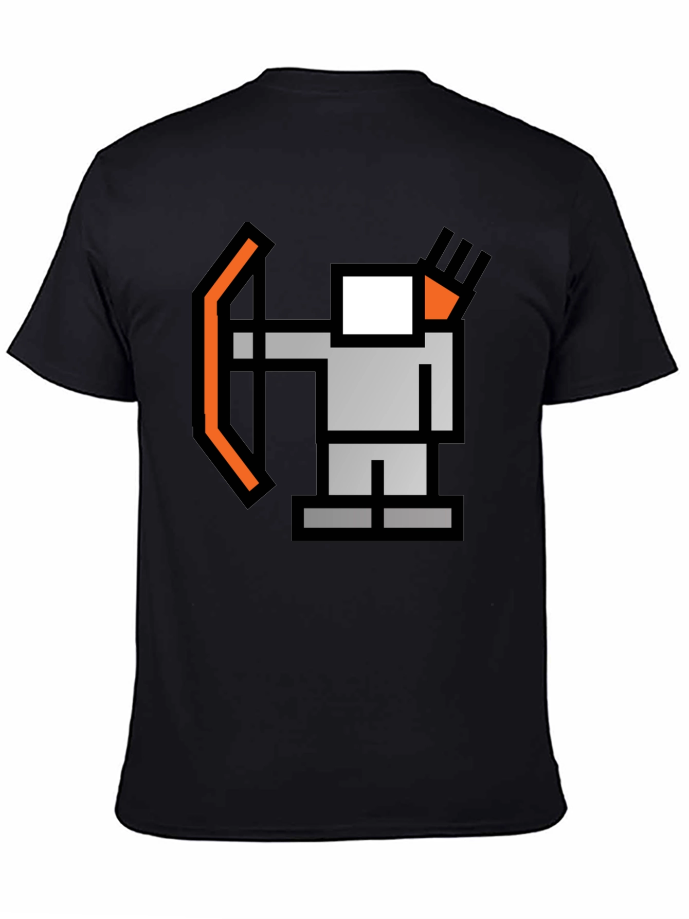 Black Pixel Archer Black T-Shirt view 4