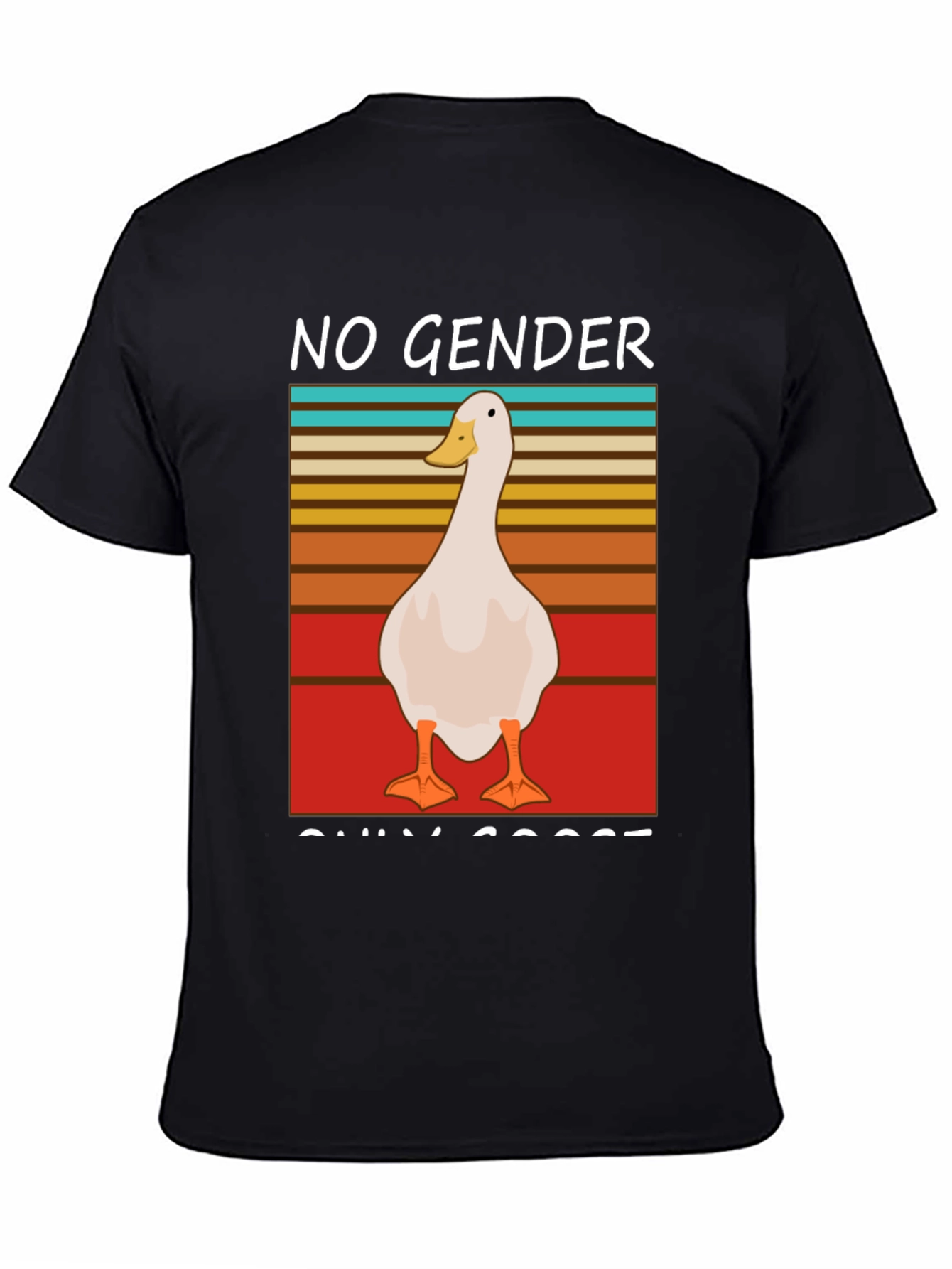 Black No Gender Only Goose T-Shirt view 4