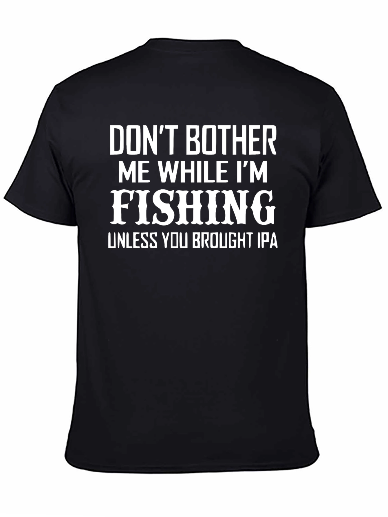 Black Fishing & IPA Graphic Tee - Men's Funny T-Shirt view 4