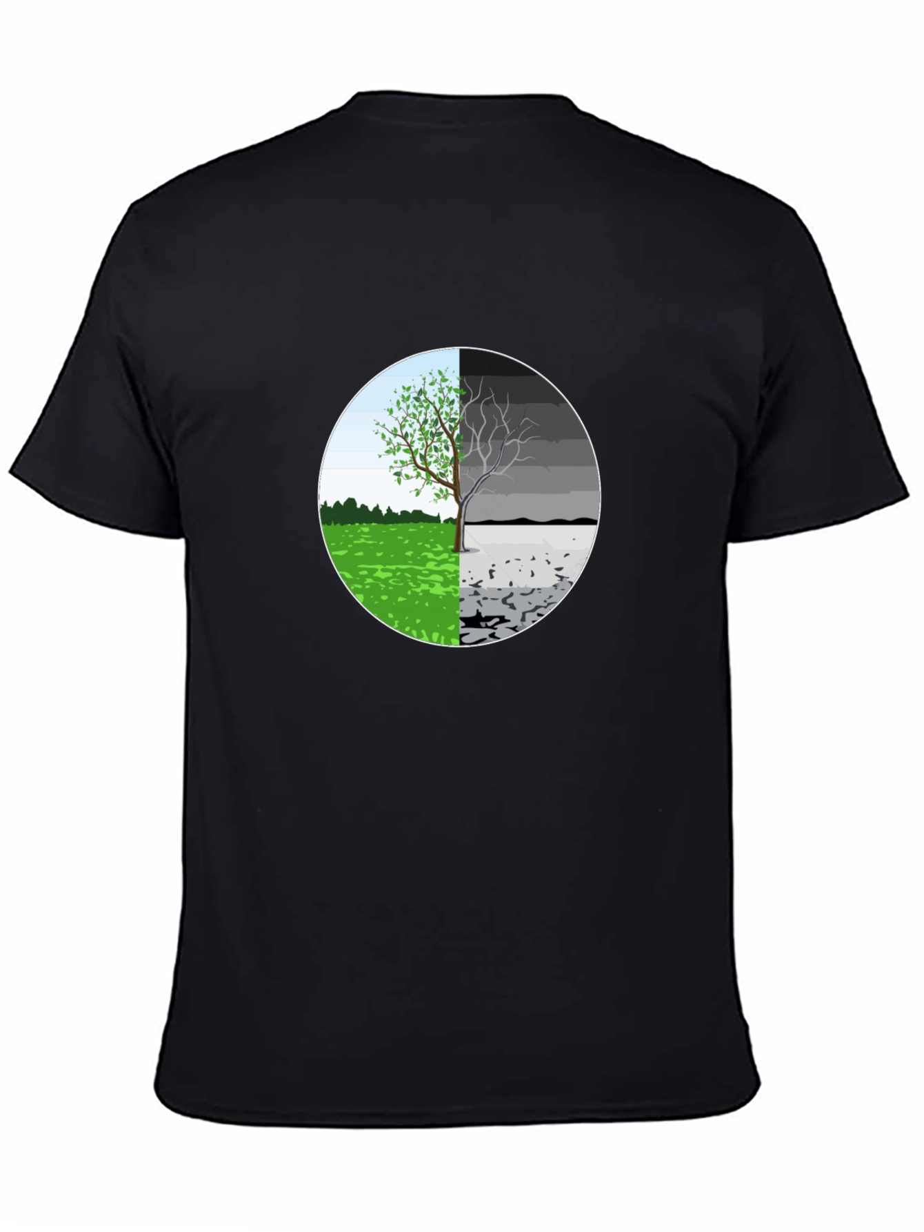 Black Nature's Balance Graphic T-Shirt view 4