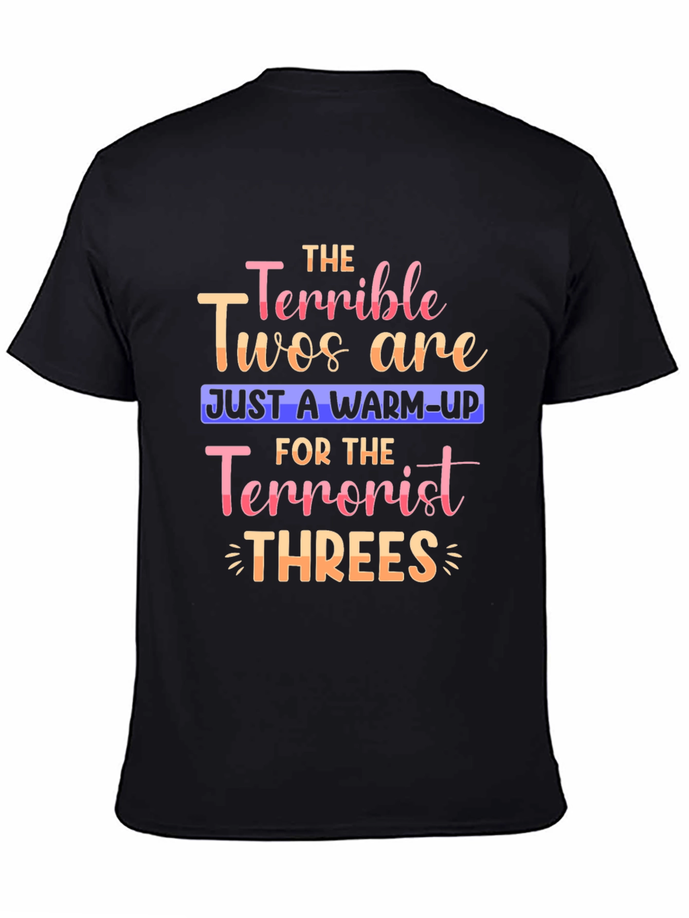 Black Terrible Twos Warm-Up T-Shirt view 4