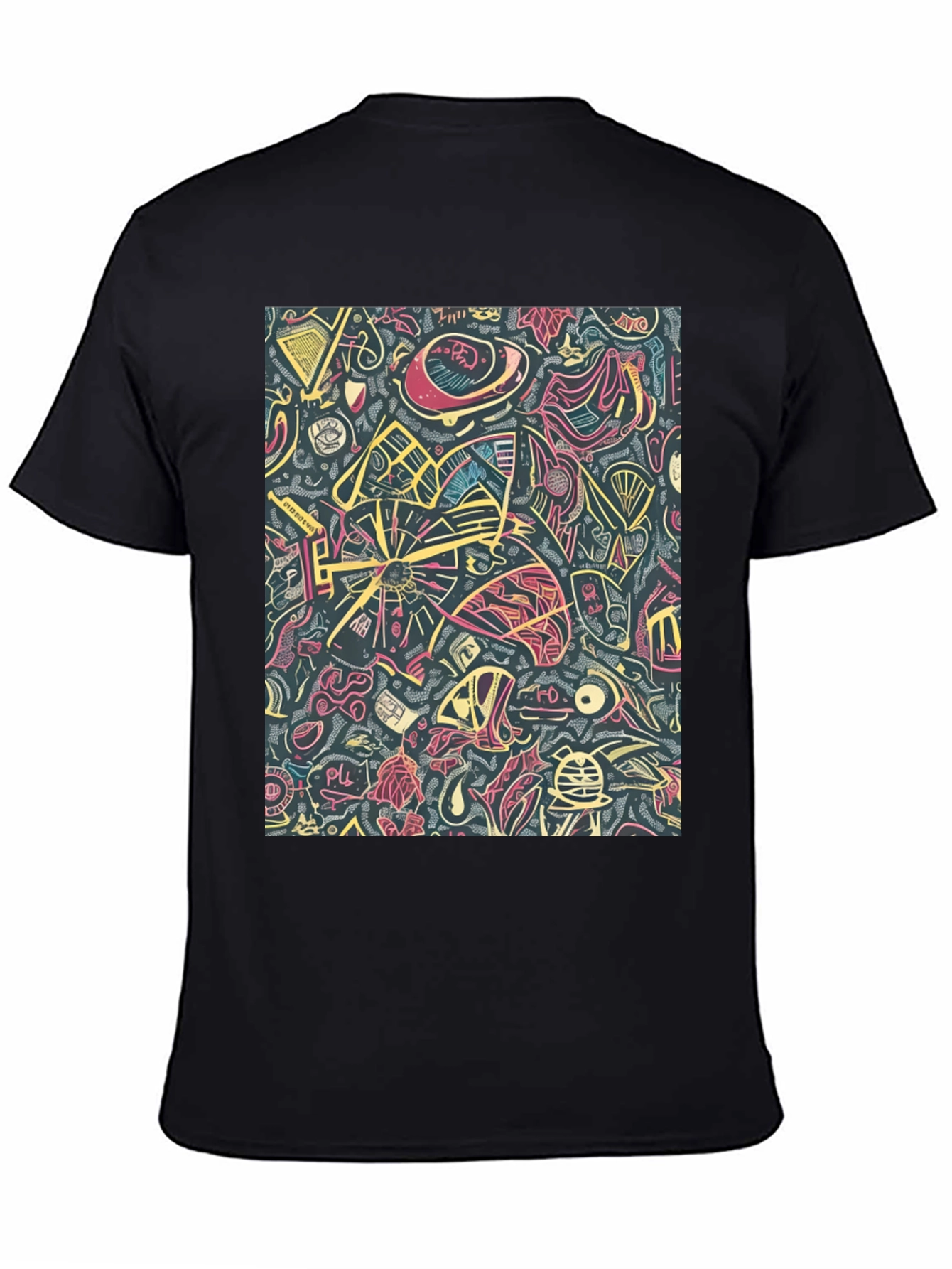 Black Abstract Pattern Tee view 4
