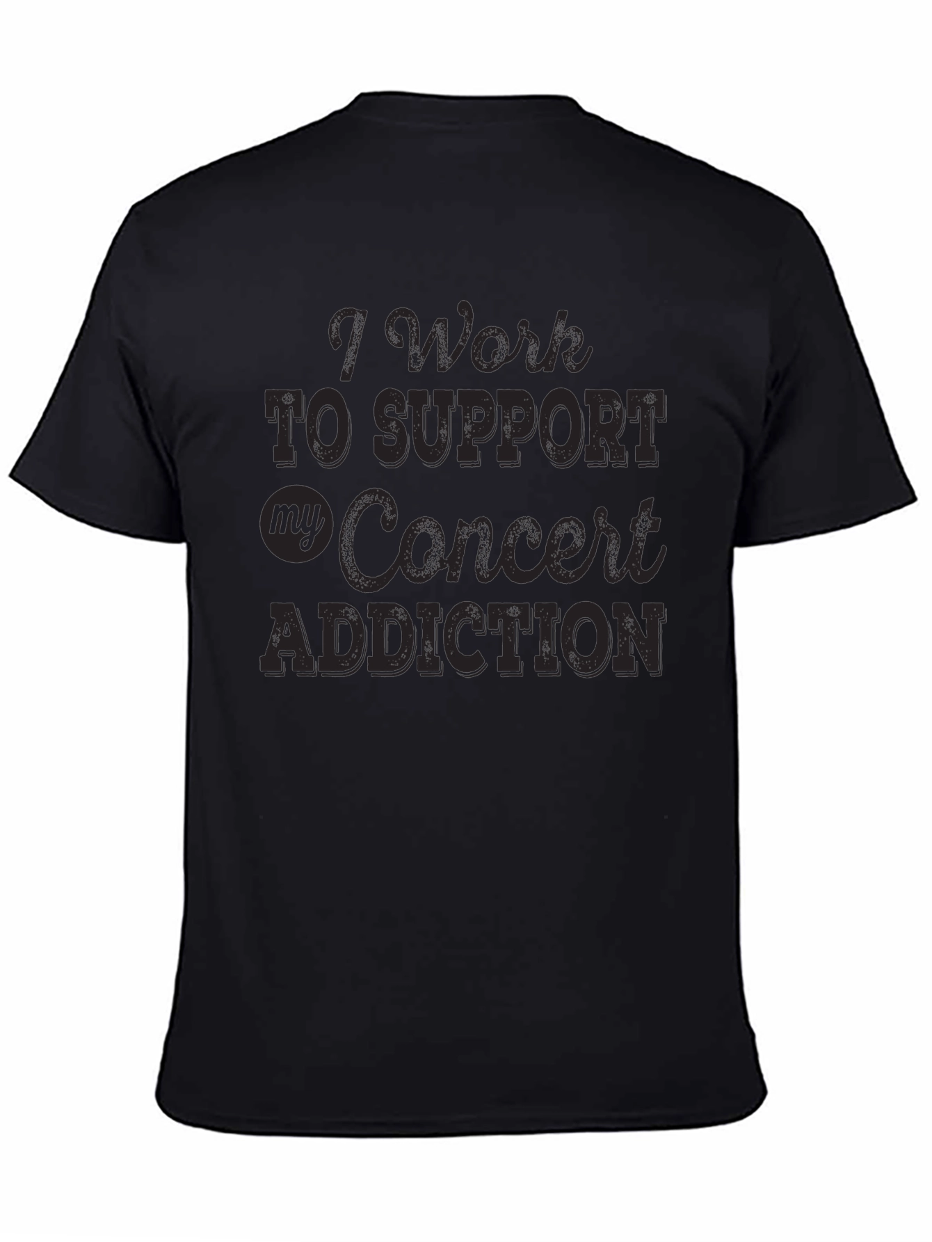 Black Concert Addiction Graphic Tee - Black view 4