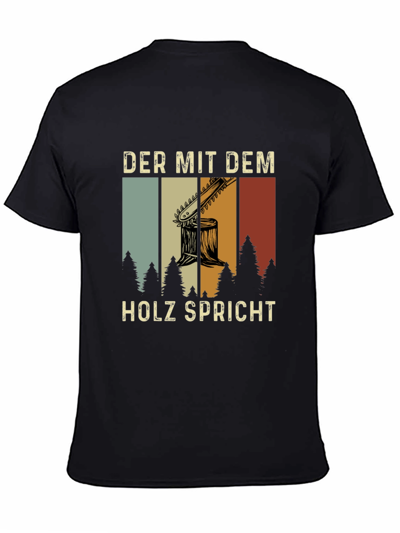 Black Der Mit Dem Holz Spricht Graphic Tee view 4