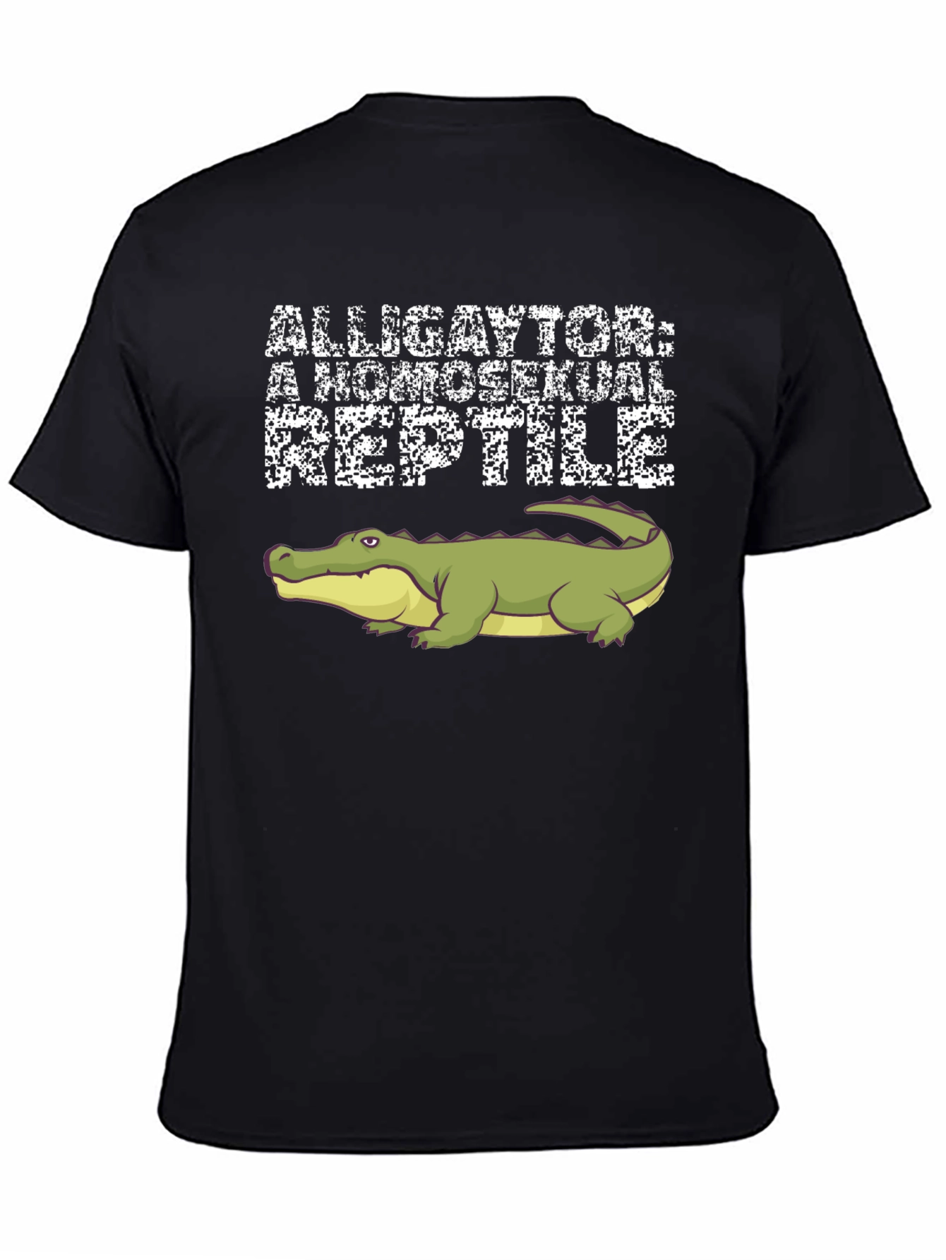 Black Alligaytor: Homosexual Reptile Graphic T-Shirt view 4