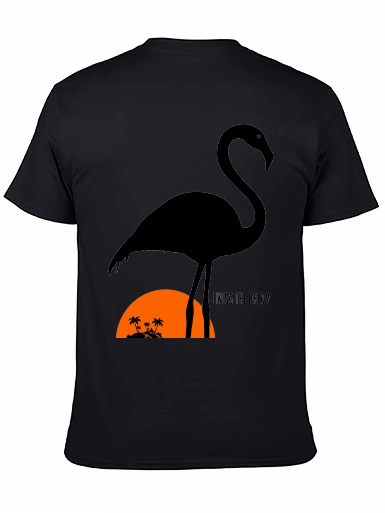 Black Flamingo Sunset Tee - Living The Dream view 4