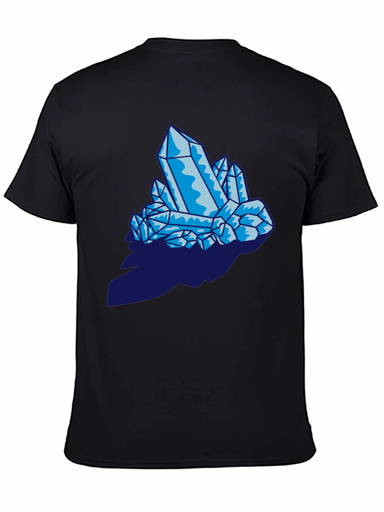 Black Crystal Graphic Print Black T-Shirt view 4