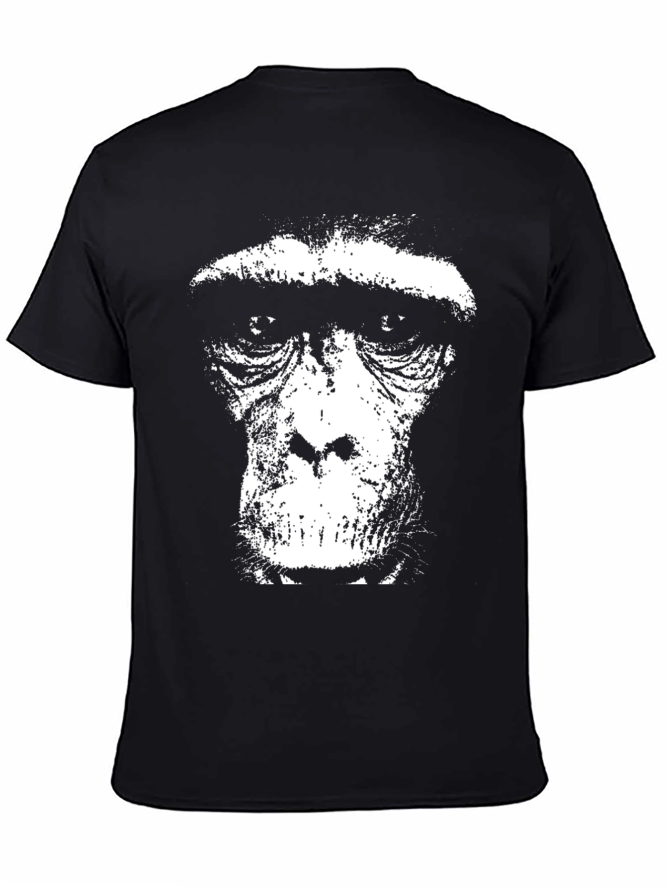 Black Ape Face Graphic Tee - Black Cotton Blend T-Shirt view 4