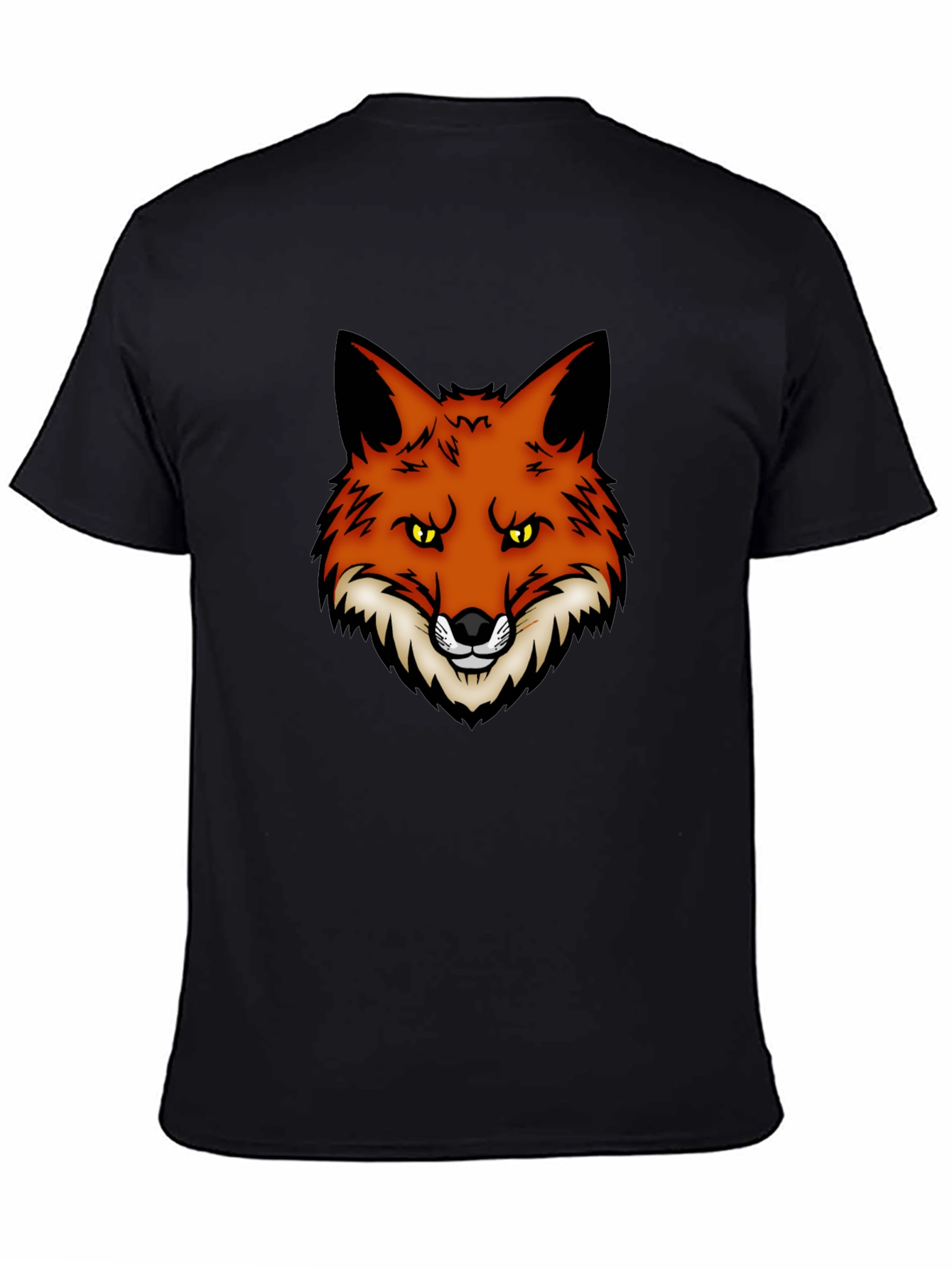 Black Fox Graphic Print Black T-Shirt view 4