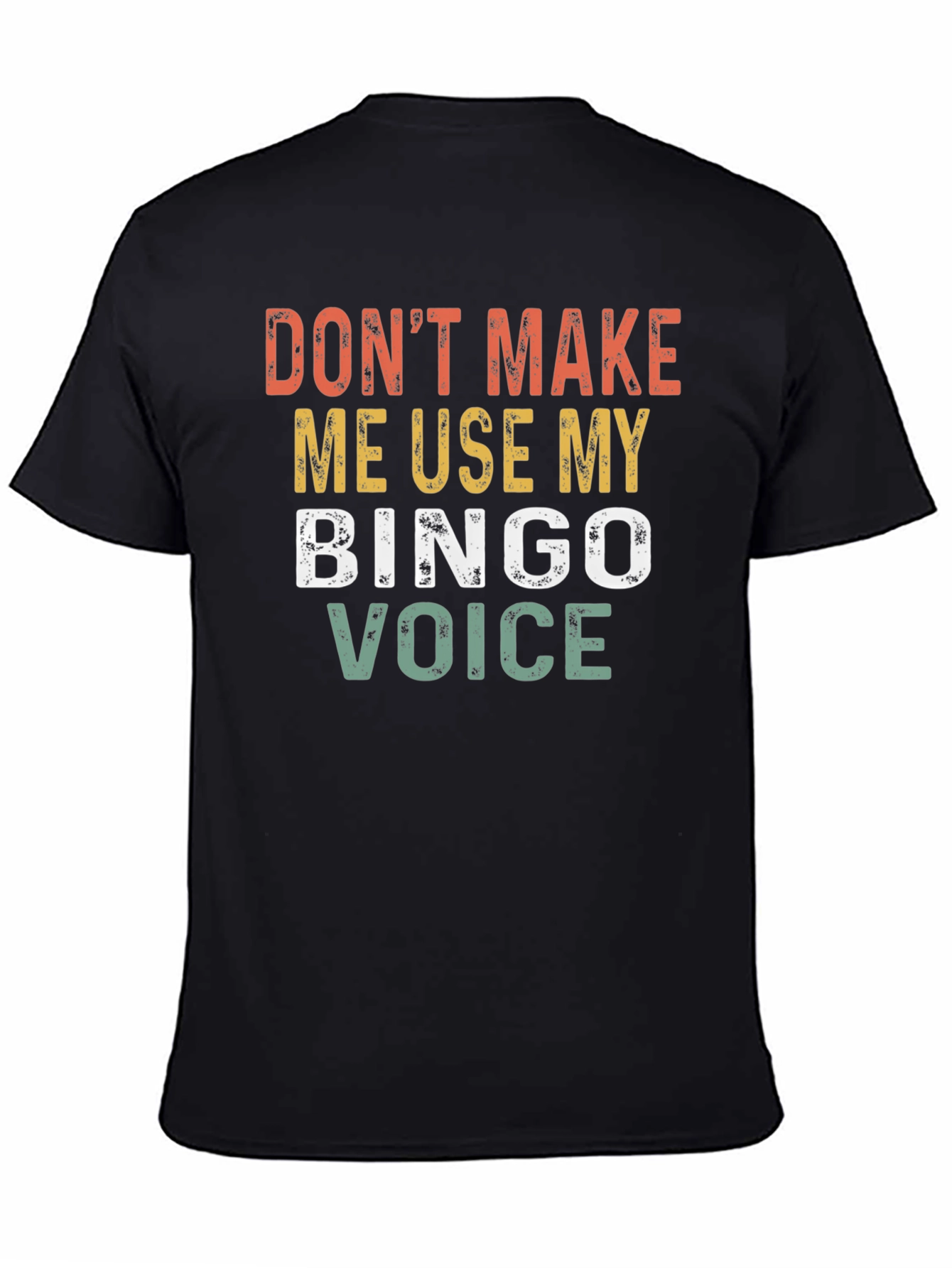 Black Bingo Voice T-Shirt - Funny Bingo Lover Gift view 4