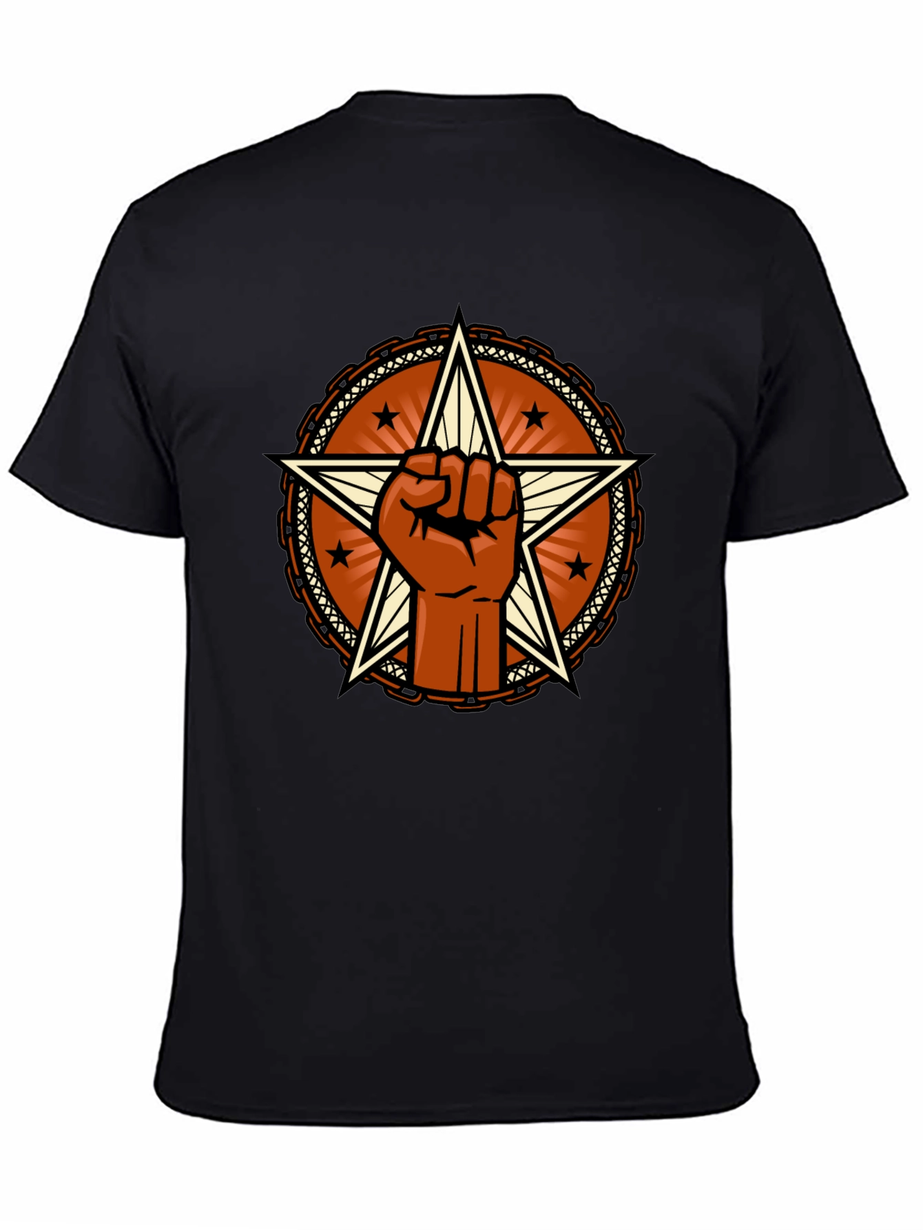 Black Star Fist Graphic Tee - Bold Statement Shirt view 4