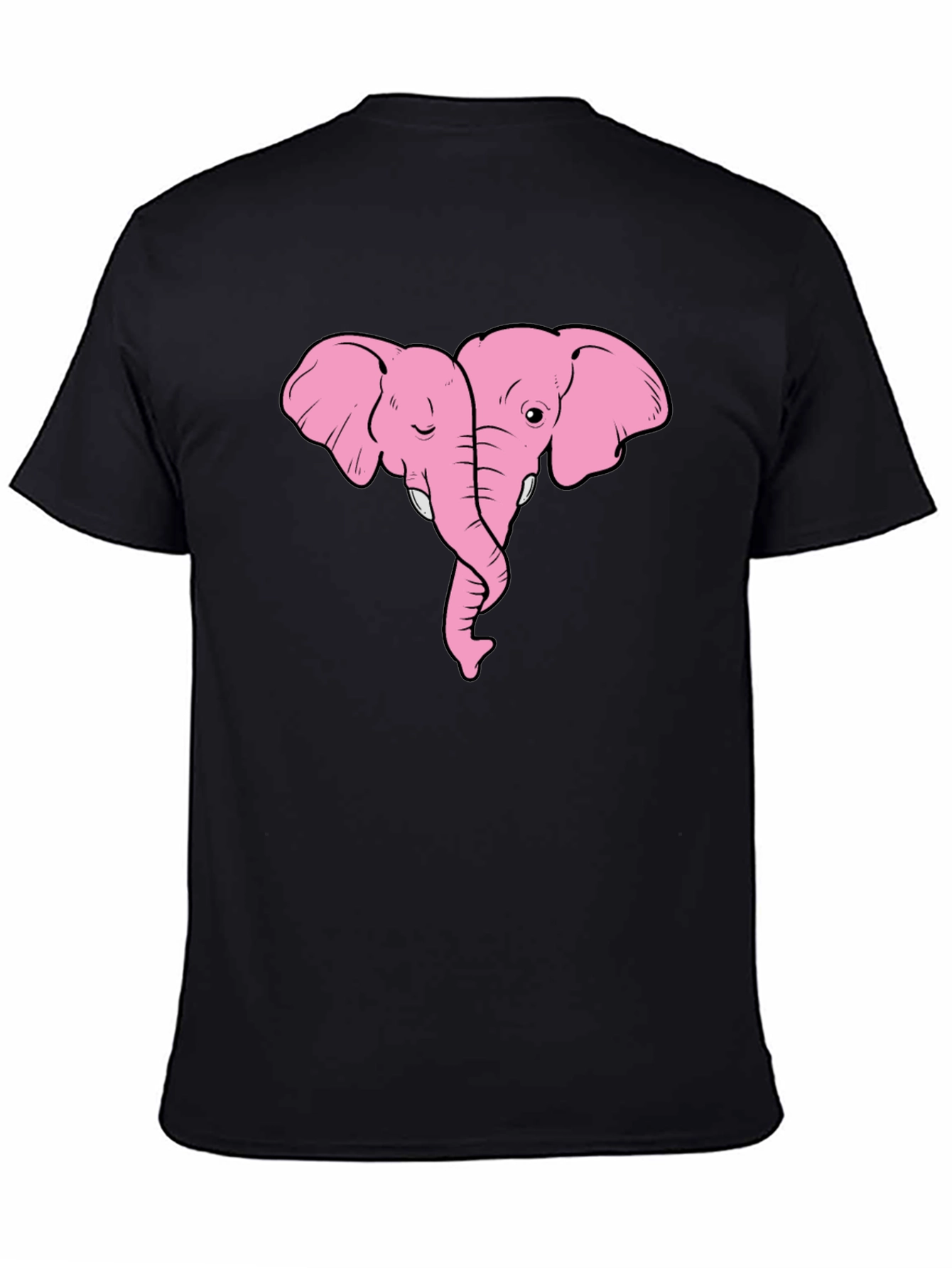 Black Pink Elephant Love T-Shirt view 4