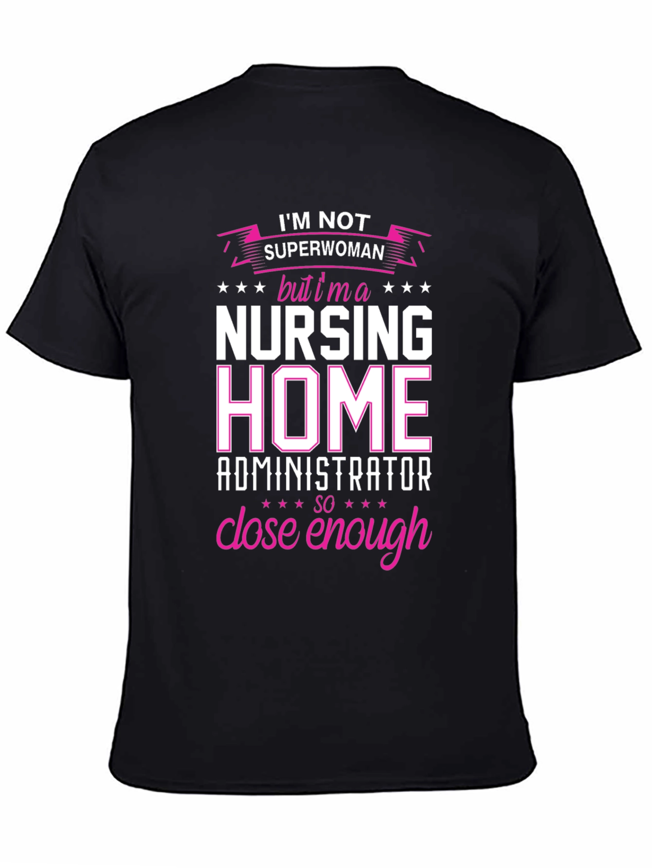 Black Nursing Home Administrator T-Shirt view 4