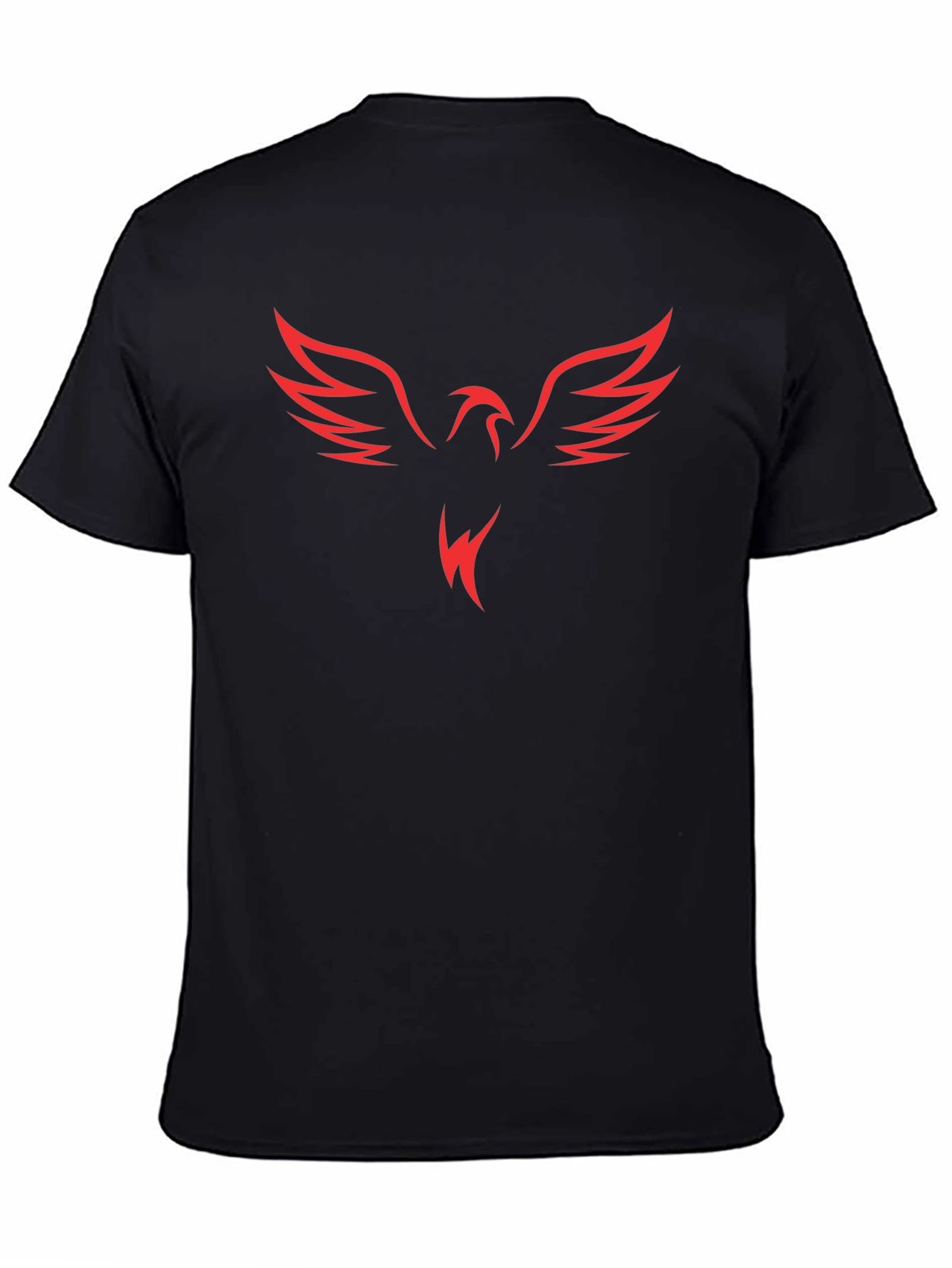 Black Phoenix Graphic T-Shirt - Black Crew Neck Tee view 4
