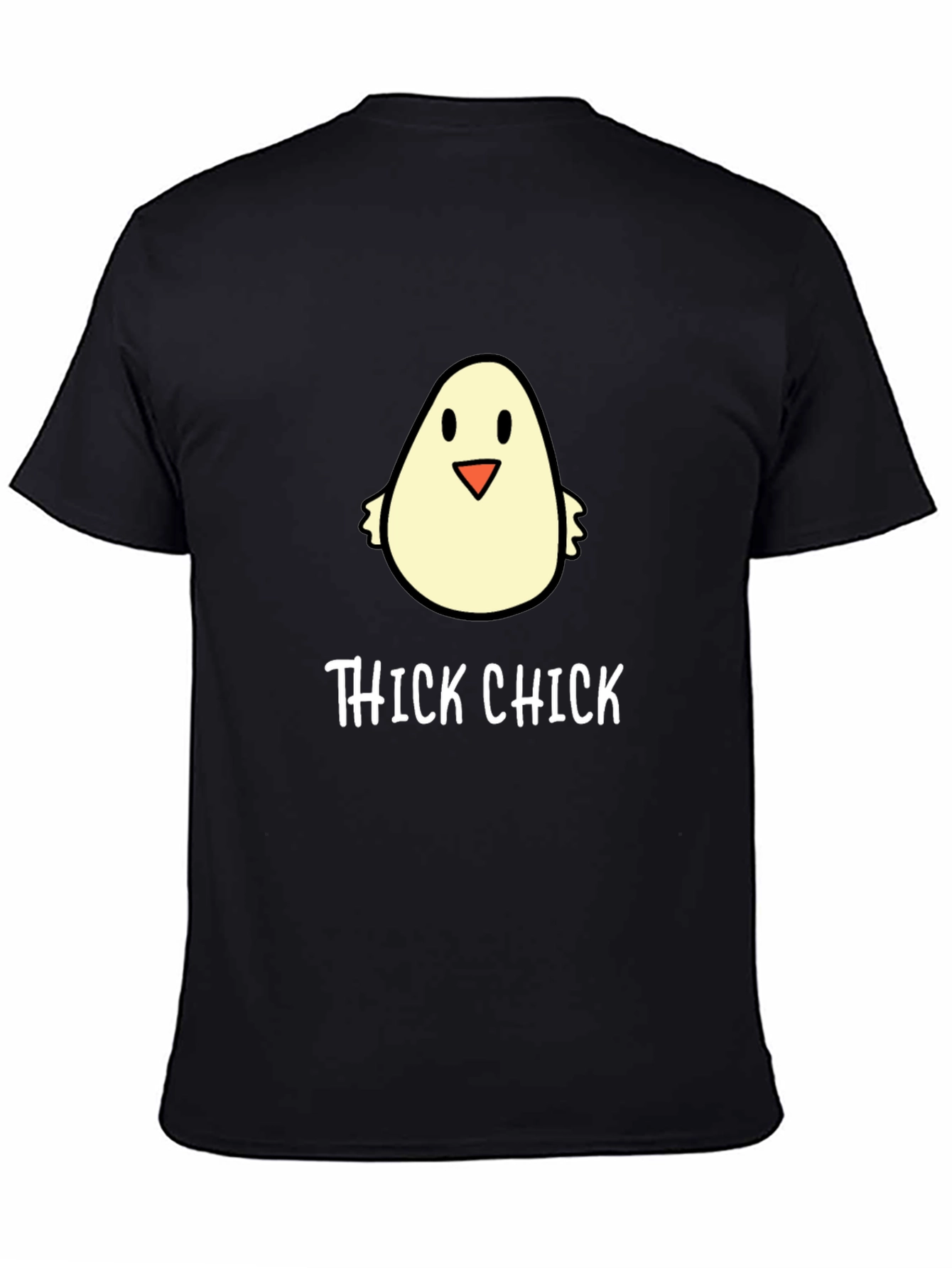 Black Thick Chick T-Shirt - Funny Graphic Tee view 4
