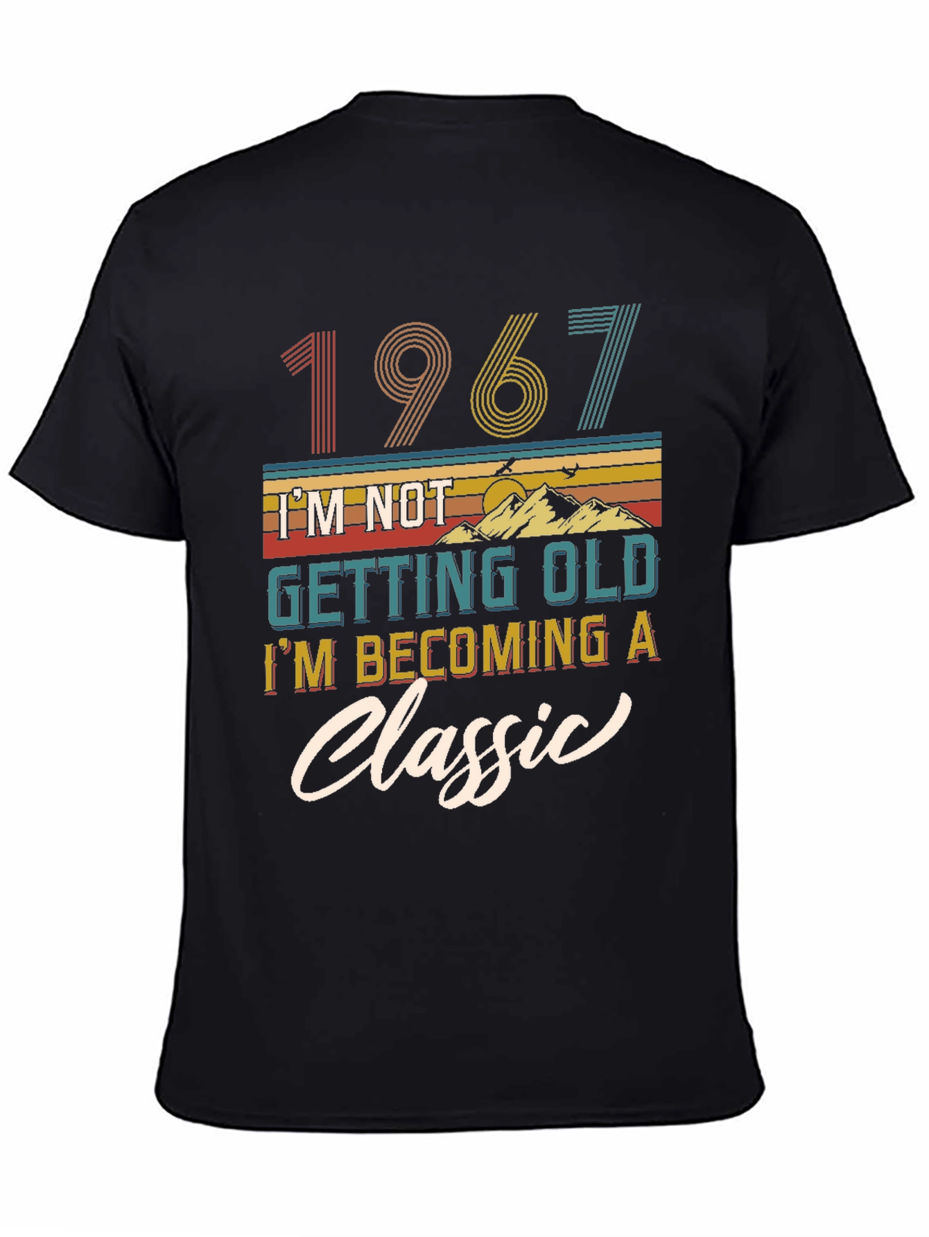 Black 1967 Classic Birthday T-Shirt  view 4
