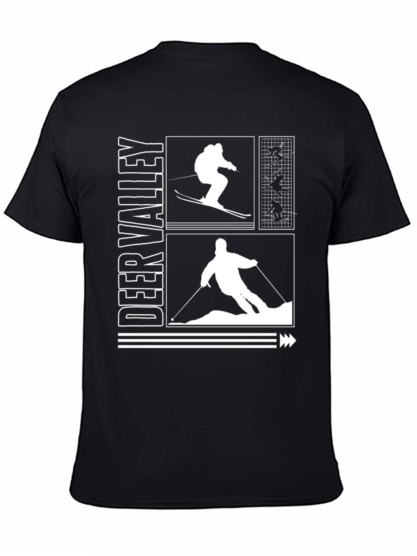 Black Deer Valley Ski T-Shirt view 4