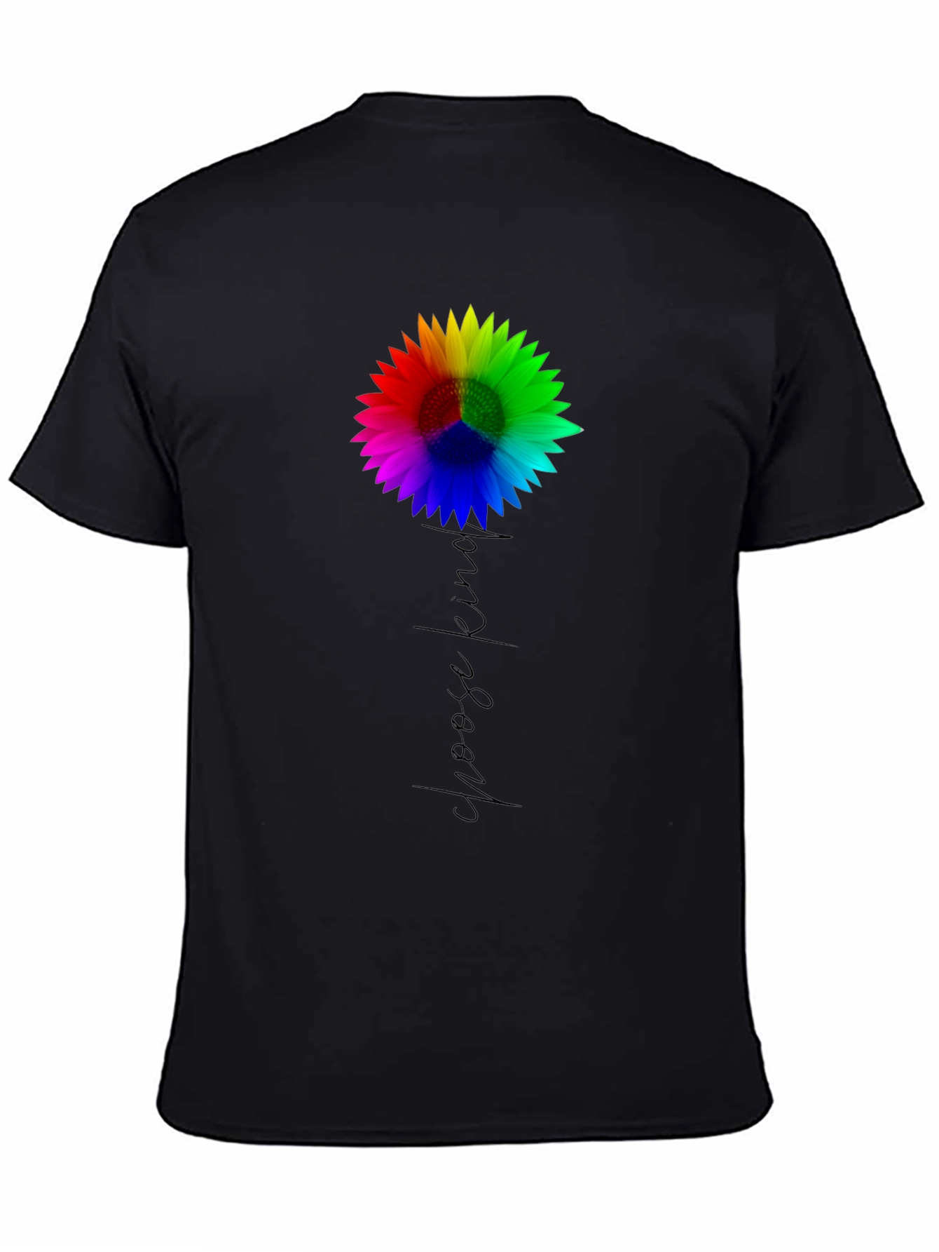 Black Choose Kind Sunflower Tee - Black view 4