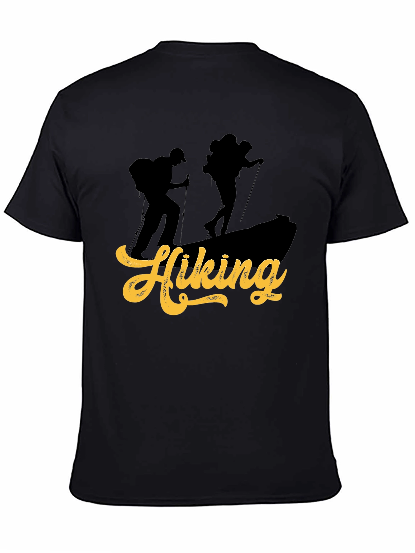Black Hiking Adventure Graphic Tee - Black view 4
