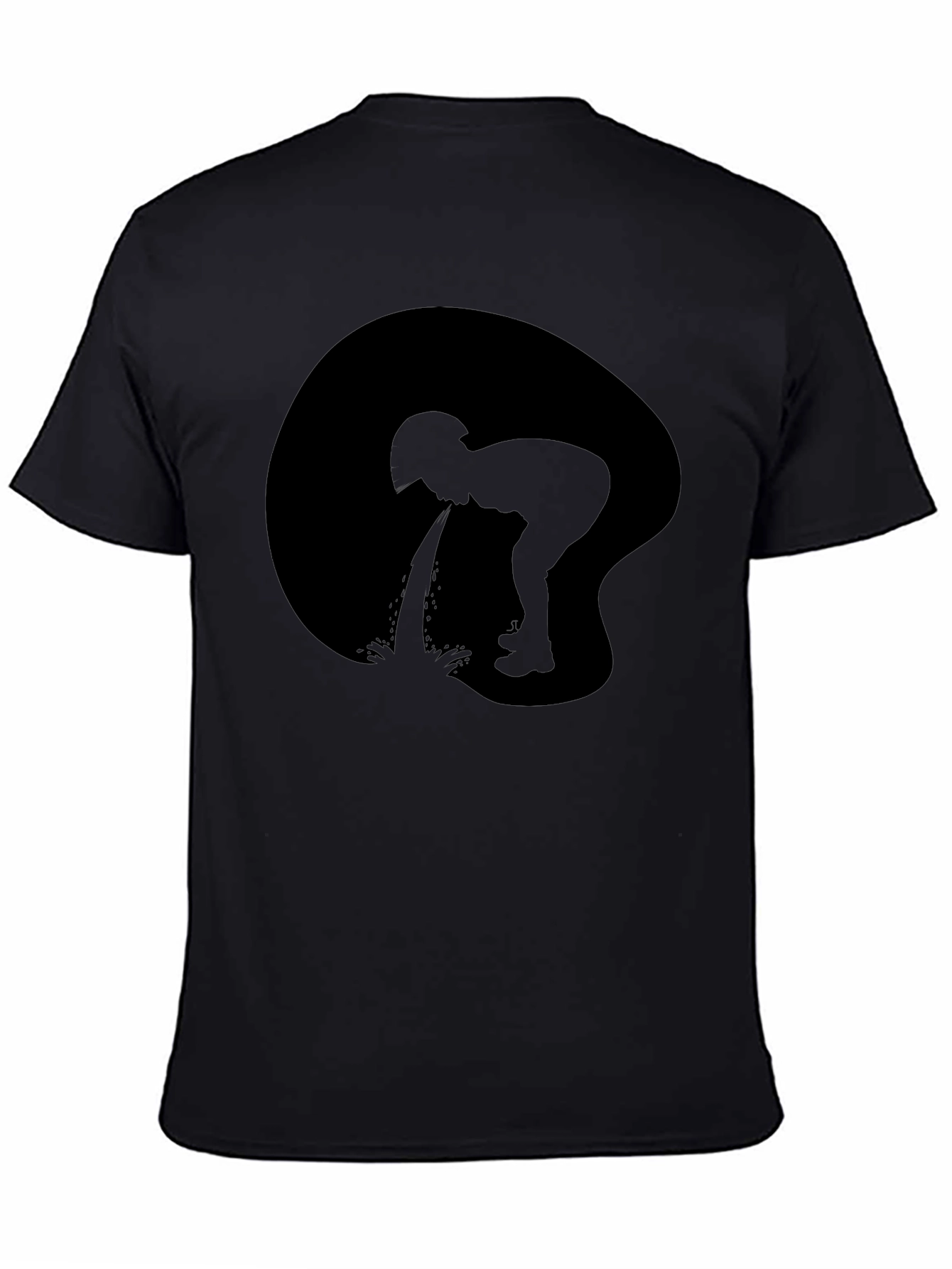 Black Black T-Shirt with Silhouette Graphic view 4