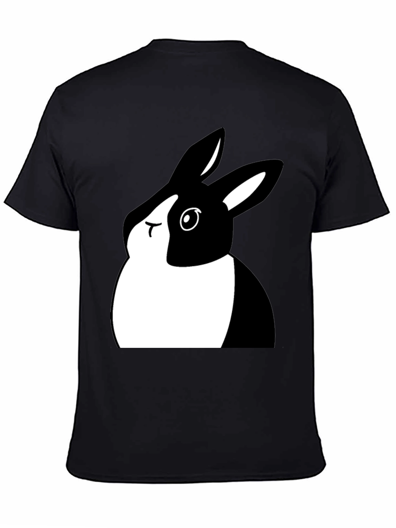Black Black Bunny Graphic Tee - Unisex view 4