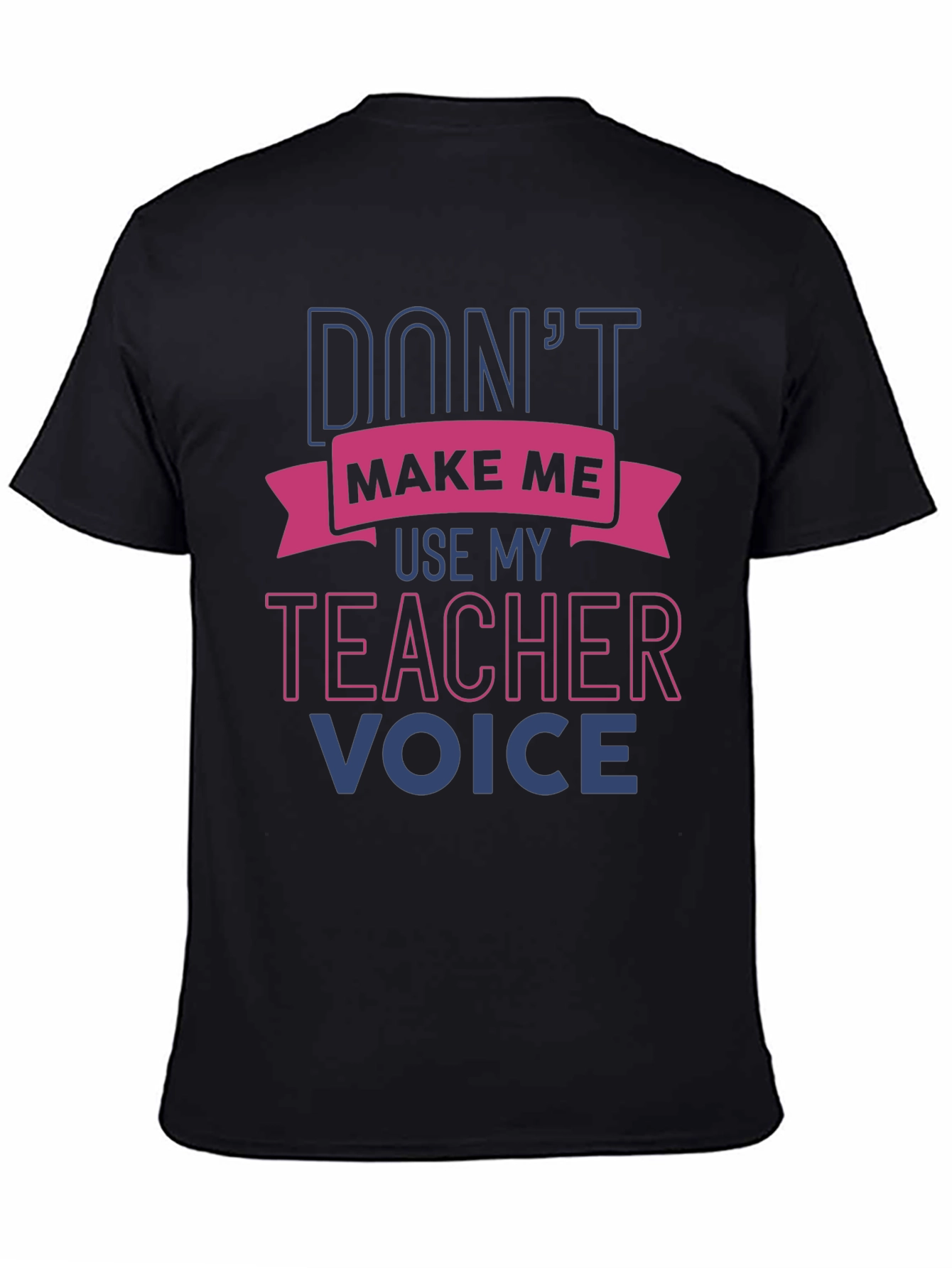 Black Teacher Voice Funny T-Shirt view 4