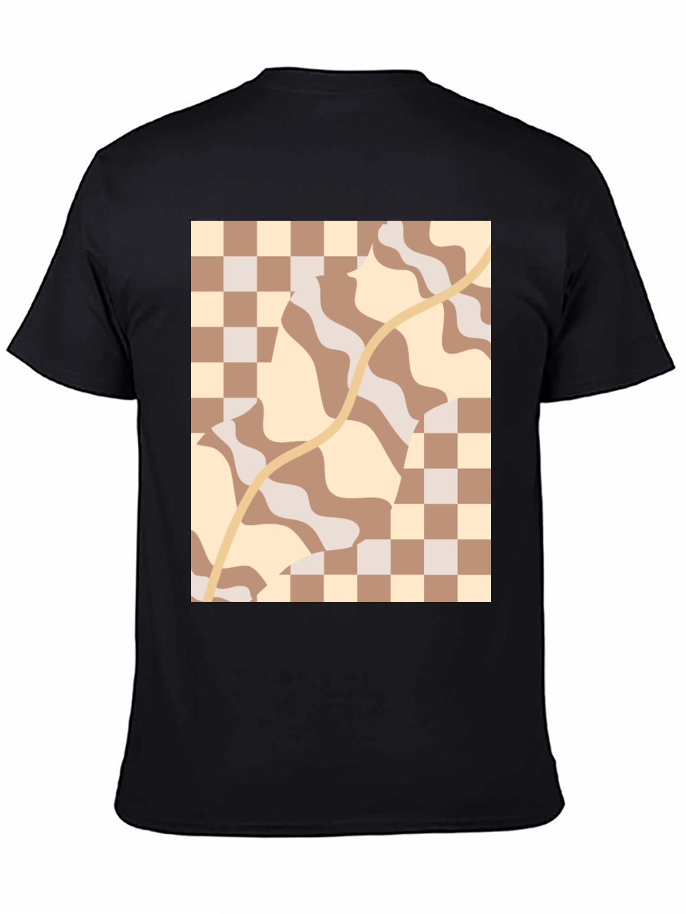 Black Retro Aesthetic Patterned Tee view 4
