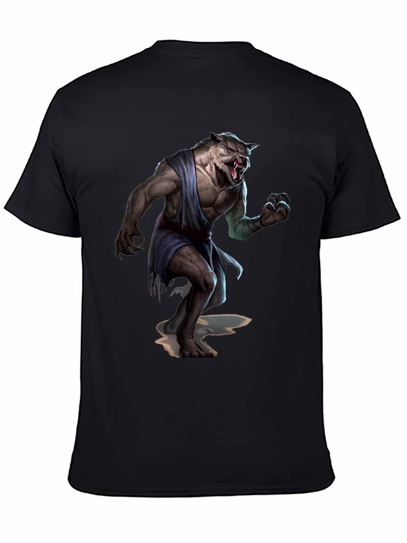 Black Werewolf Graphic T-Shirt - Unleash Your Inner Beast! view 4