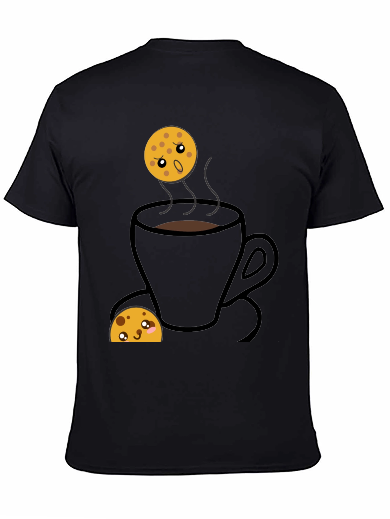 Black Funny Cookie Dunking T-Shirt view 4