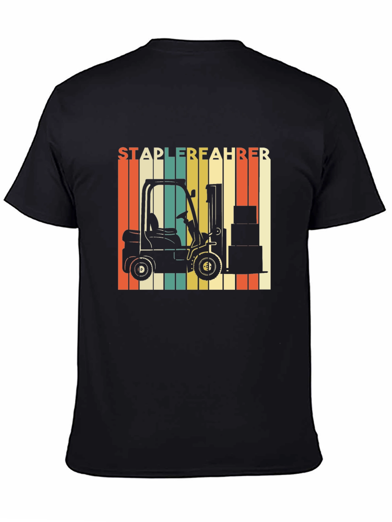 Black Staplerfahrer T-Shirt - Forklift Driver Gift Tee view 4